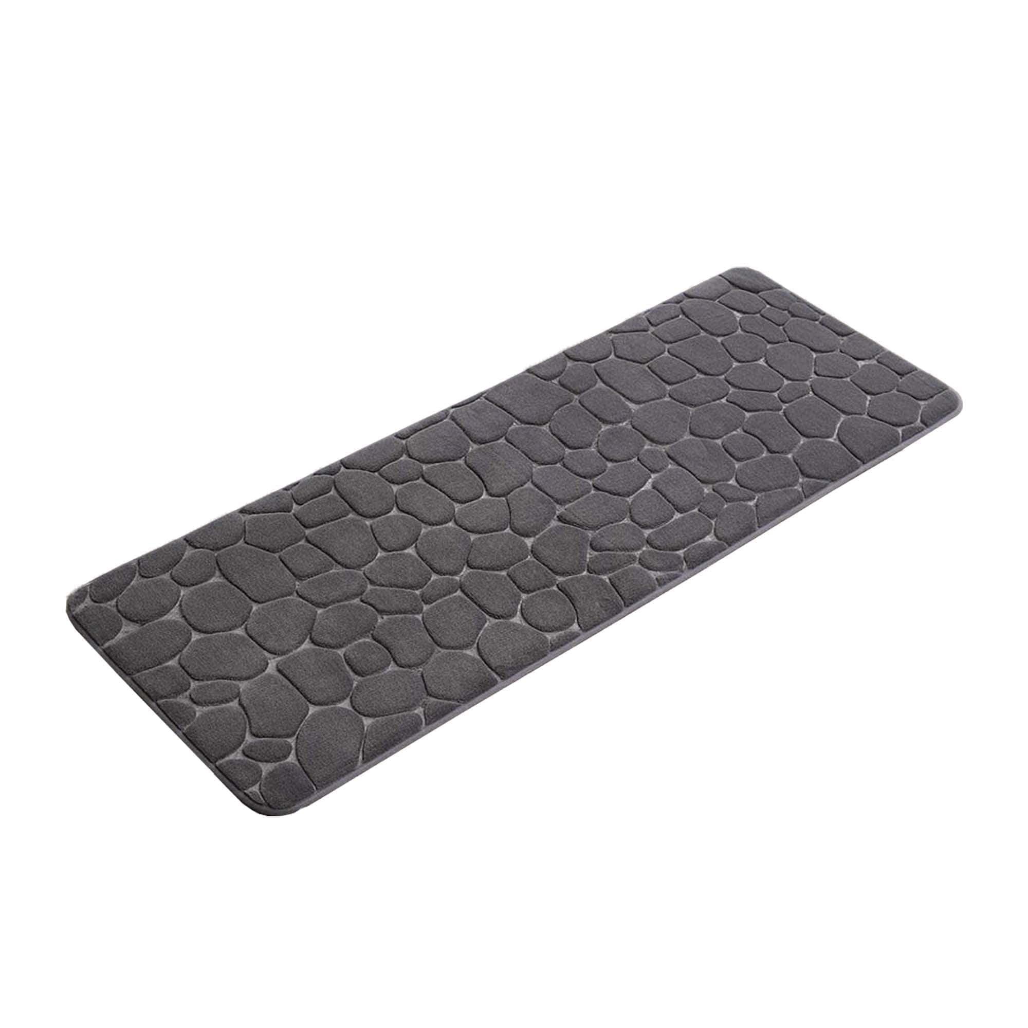 Evideco Pebble Runner Mat - Memory Foam - 48"L x 18"W for Kitchen, Bathroom and more