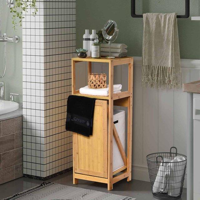 Evideco Miami Tilt-Out Cabinet Laundry Hamper with Basket and Shelves