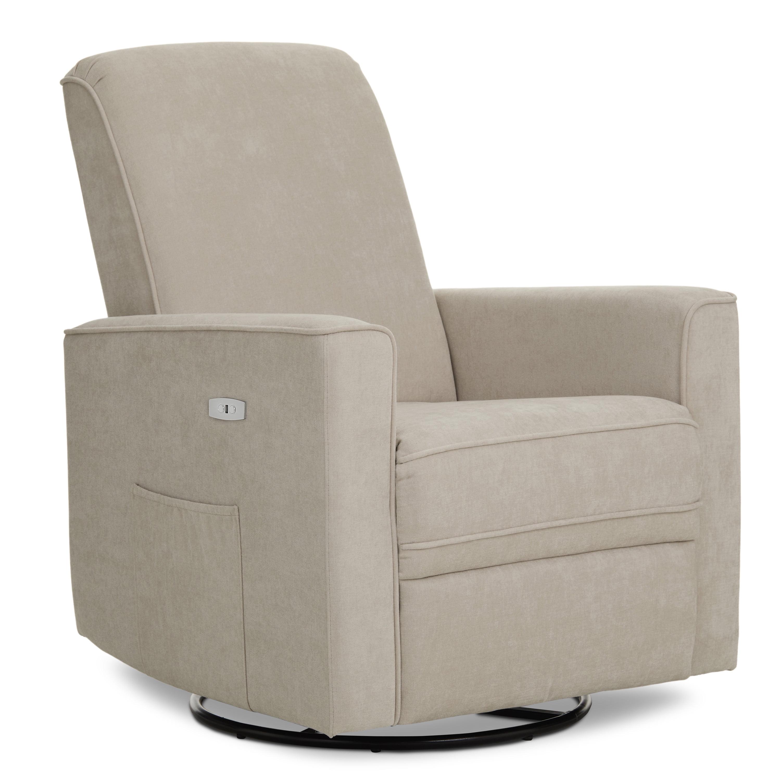 Evolur Greenguard Gold Certified Upholstered Swivel Reclining Glider