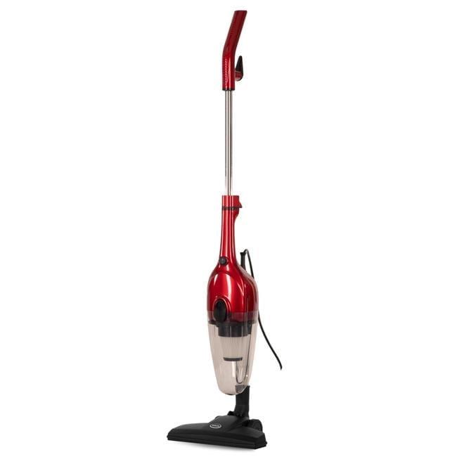 Ewbank Chilli Tempest 2-in-1 Vacuum Cleaner, Stick & Handheld, with 6 Attachments, Small, Lightweight (3 lb.), 600W, .5L Capacity, Red