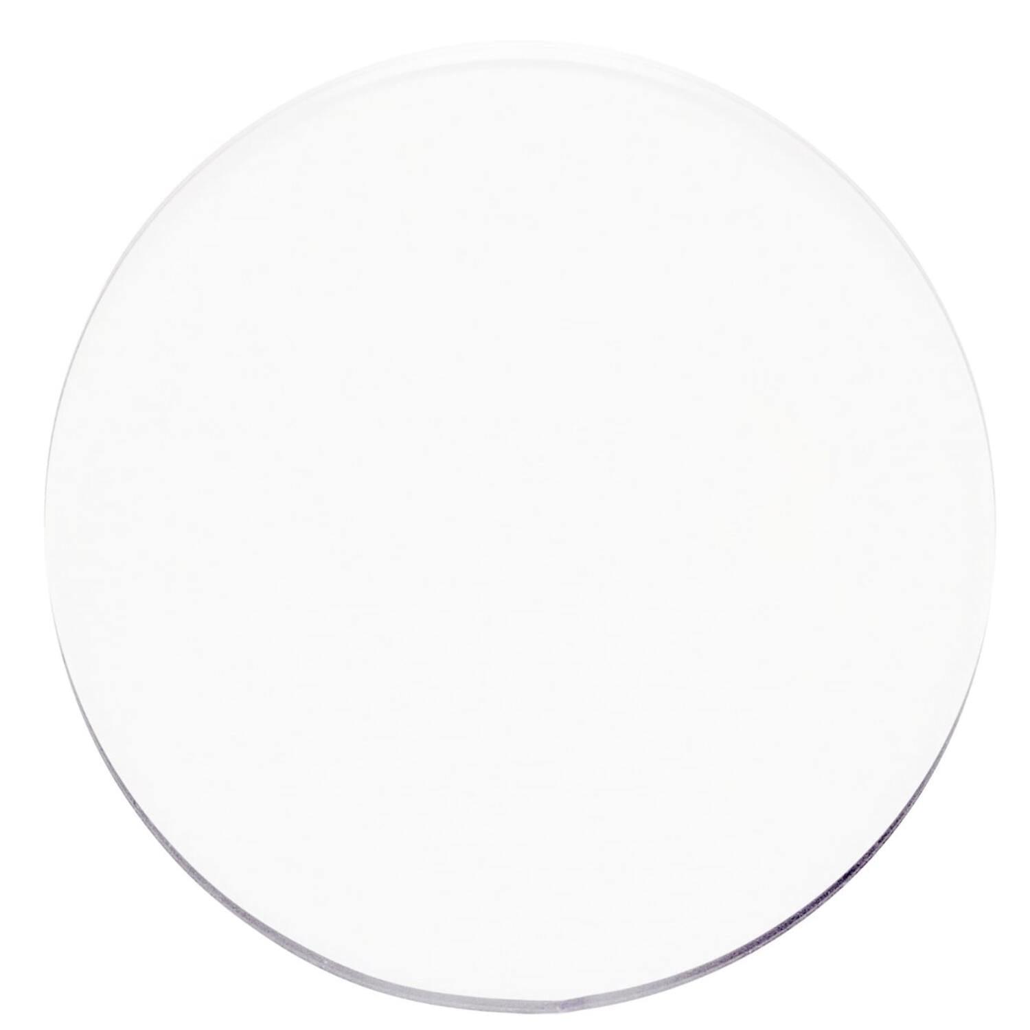 ExactMade - Clear Placemats Set of 2, USA Made, Safe, 15 Inch Round, 2mm Thick Ultra Clear Smooth Vinyl, Placemats Vinyl Wipe Clean, Plastic Place Mats, Flexible Plastic Sheet