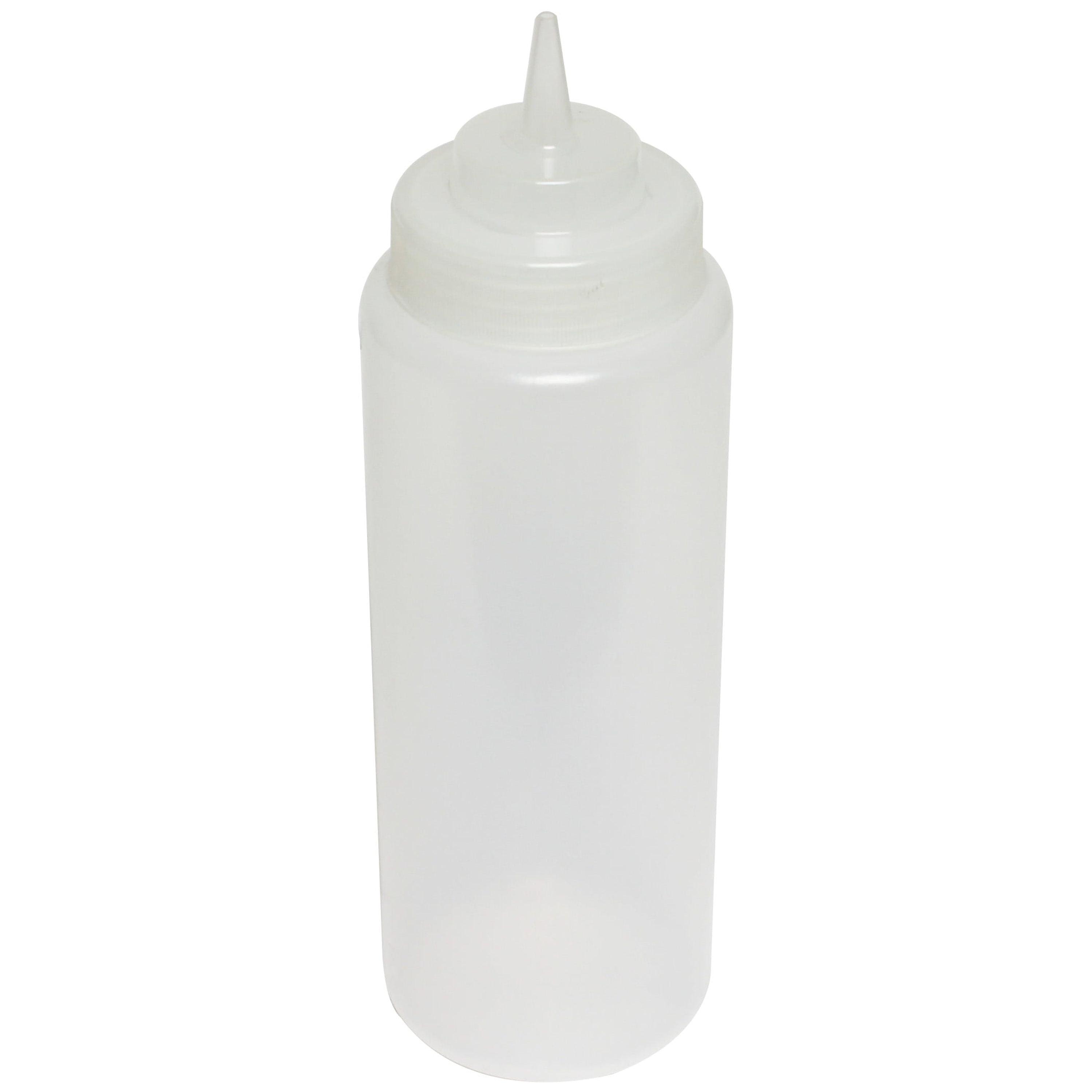 Excellante 32 oz wide mouth squeeze bottle, clear, comes in 6/ pack