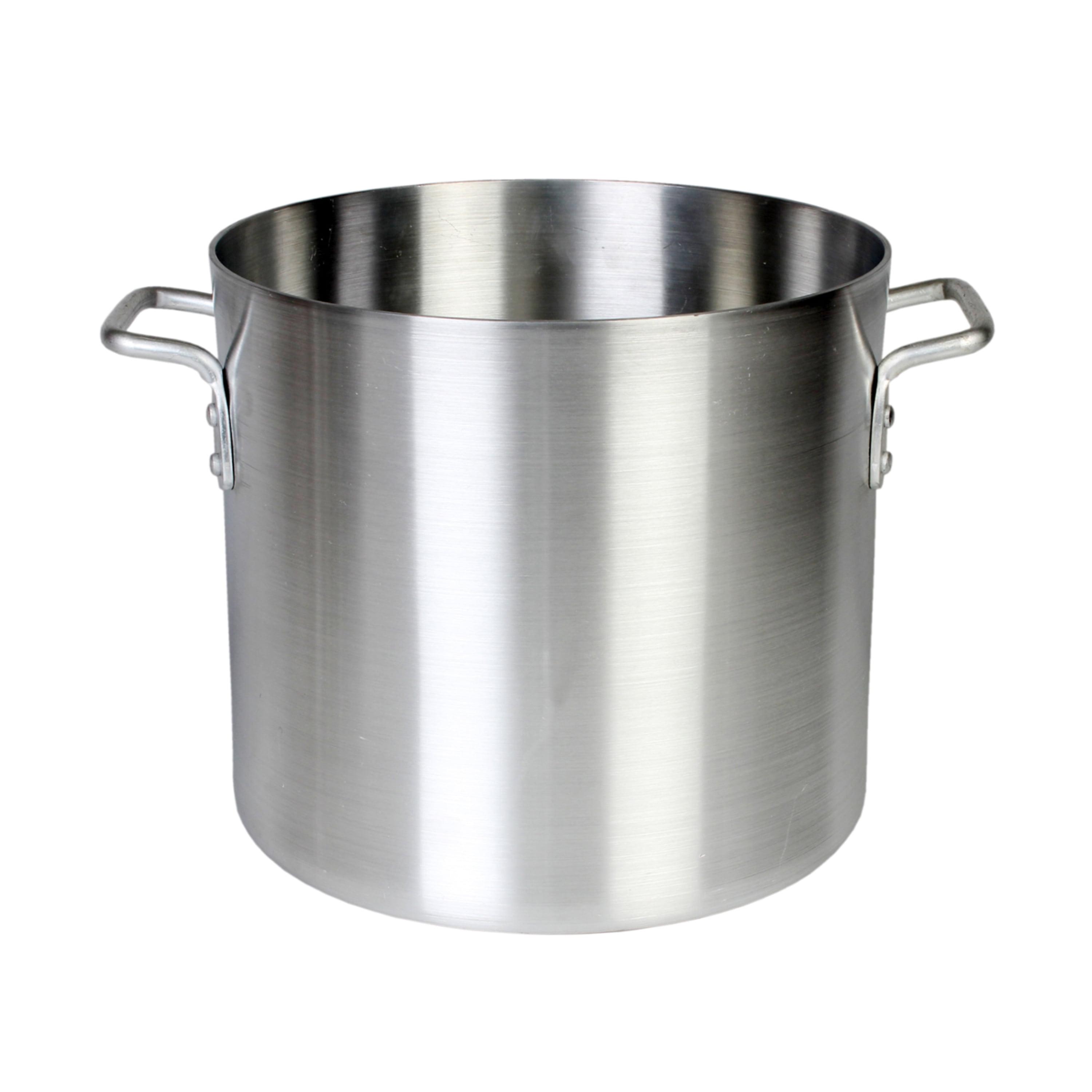 Heavy-Duty 40 Quart Silver Aluminum Stock Pot