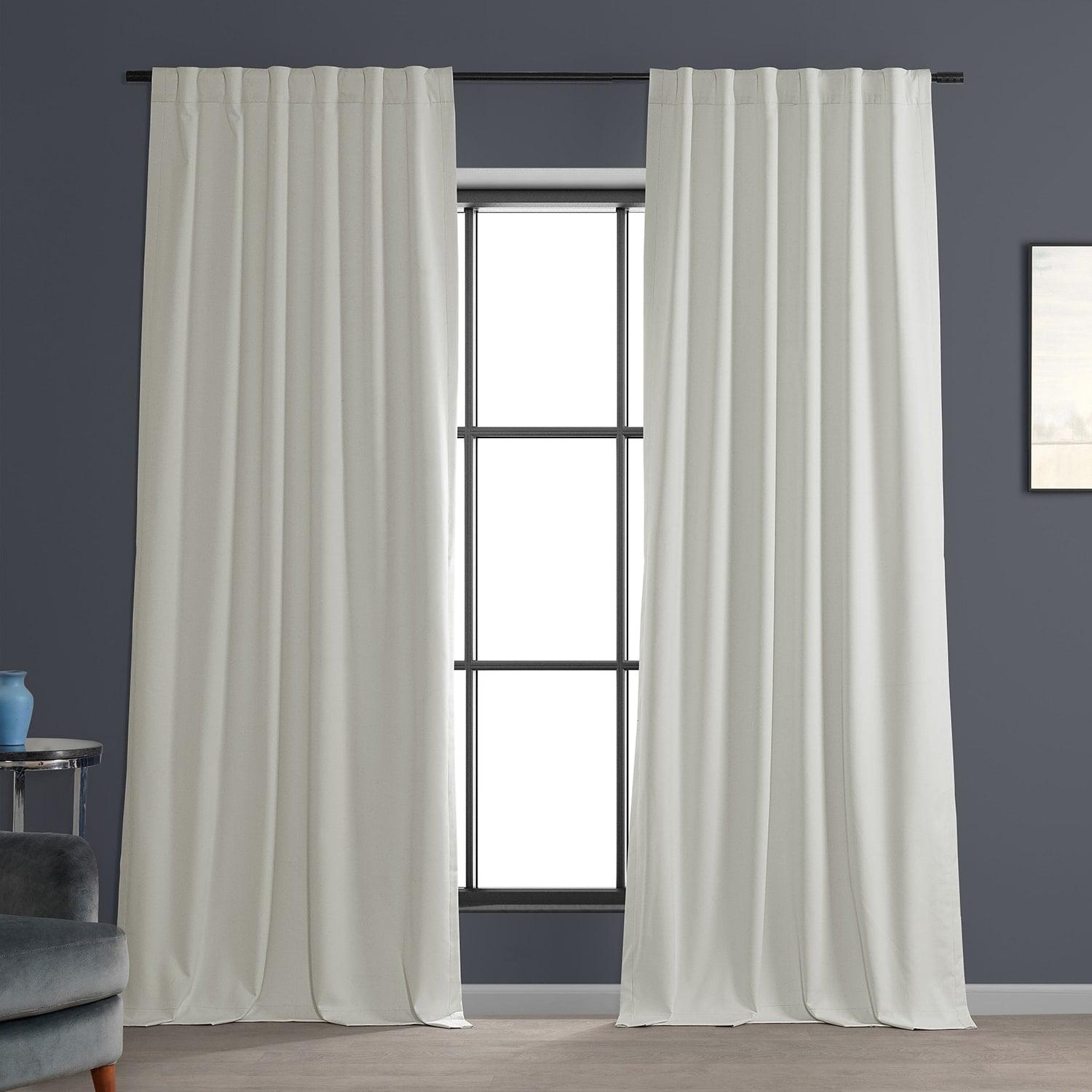Exclusive Fabrics  Performance Linen Hotel Blackout Curtain (1 Panel) 50 X 84 - Off White