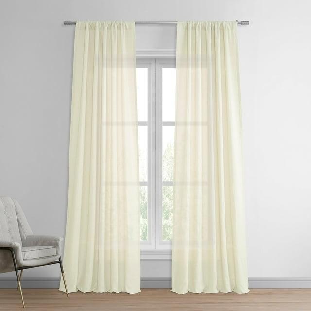 Exclusive Fabrics  Signature French Linen Sheer Curtain (1 Panel) 50 X 96 - Antique Lace