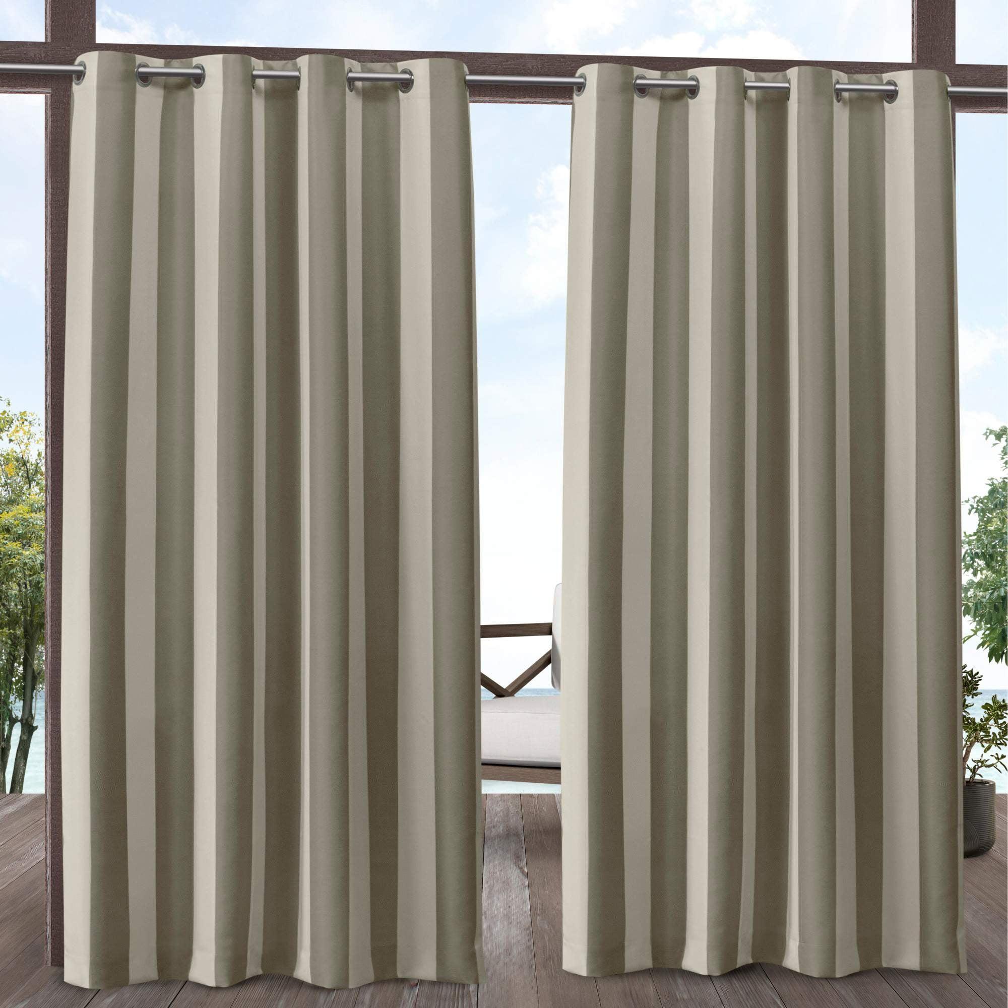 Cabana Solid Heavyweight Indoor Outdoor Curtains