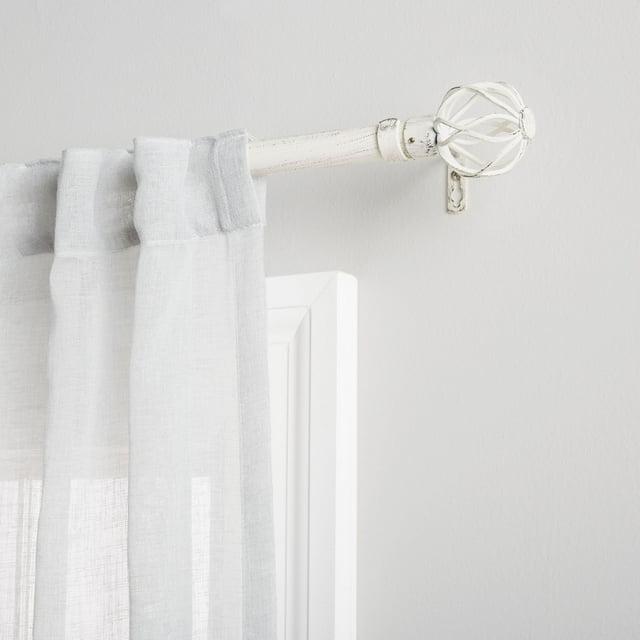 Red Barrel Studio® Exclusive Home Ogee 1" Curtain Rod and Coordinating Finial Set, Adjustable