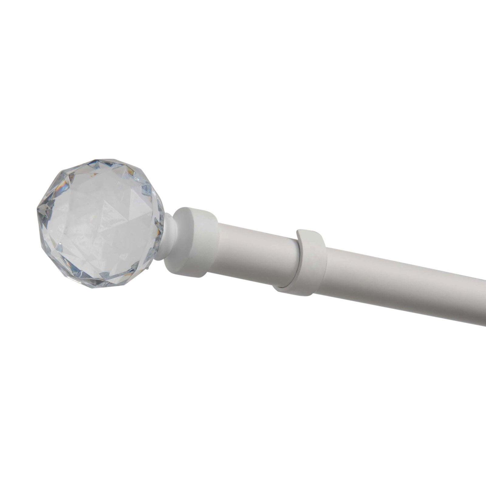 Amalgamated Textiles EXCLUSIVE HOME Crystal Ball 1" Curtain Rod and Finial Set