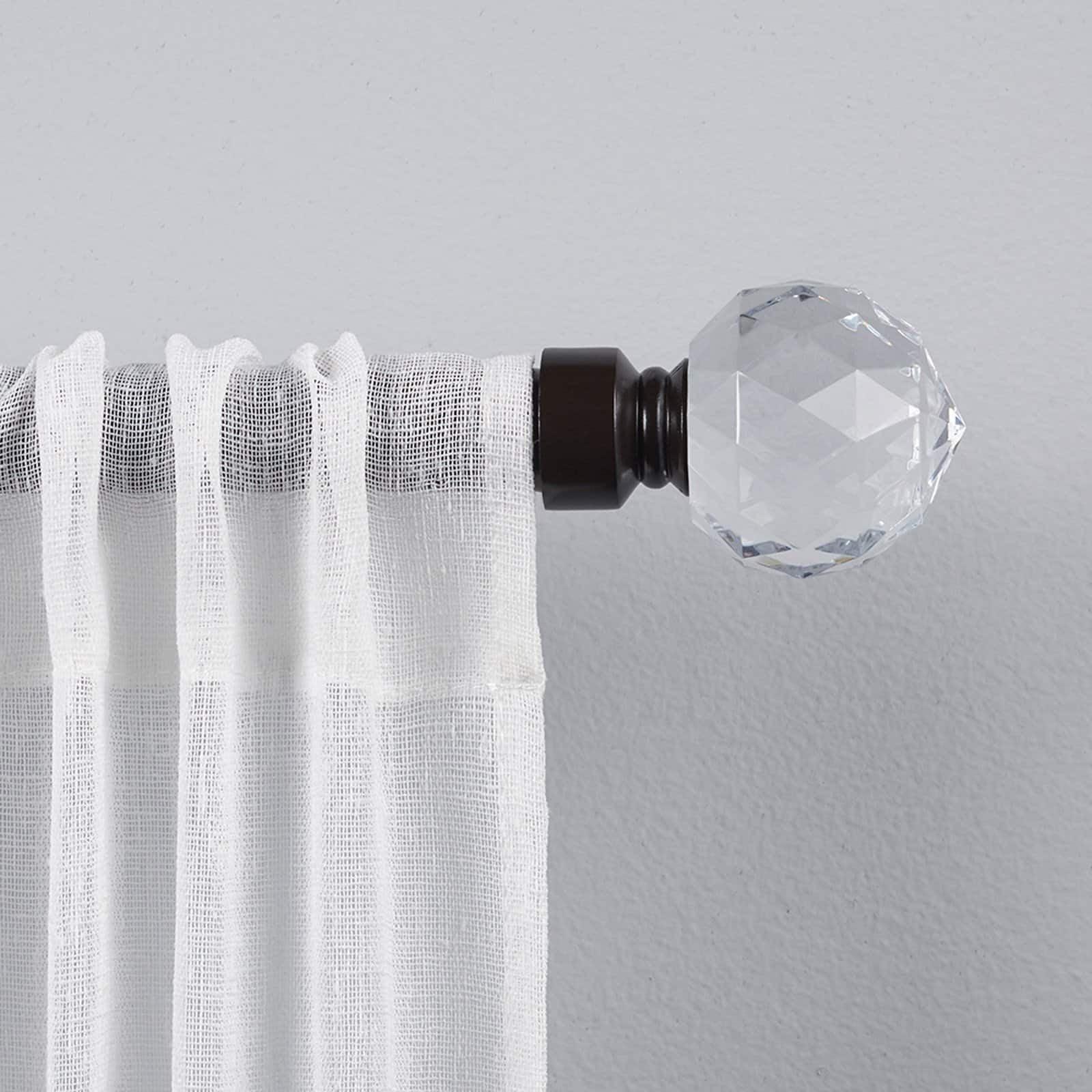 Amalgamated Textiles EXCLUSIVE HOME Crystal Ball 1" Curtain Rod and Finial Set