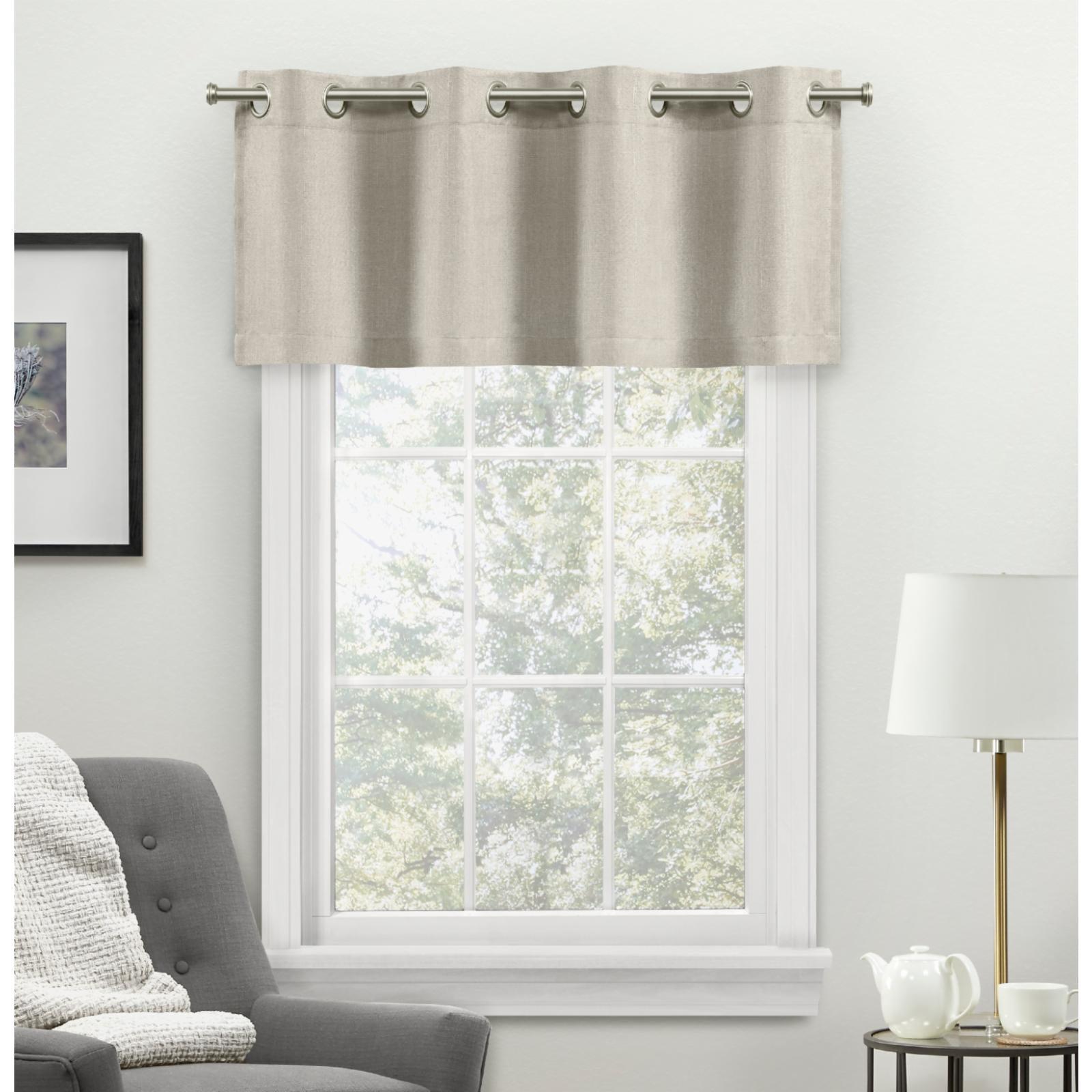 18"x54" Loha Light Filtering Window Valance Grommet Off-White - Exclusive Home