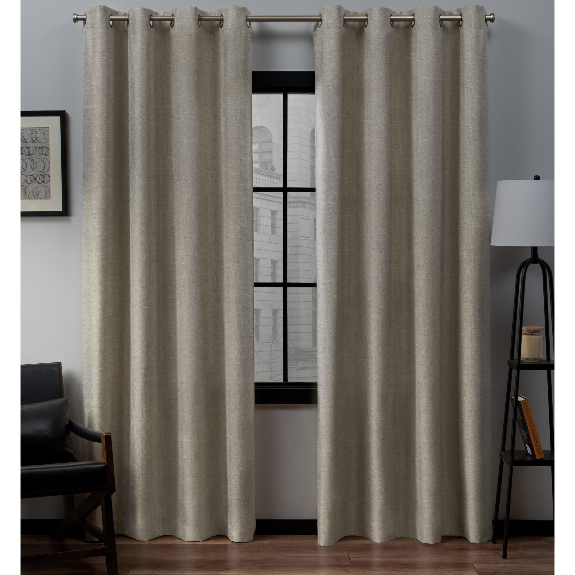 Loha GT Aaliyah Solid Color Semi-Sheer Grommet Curtain Panels