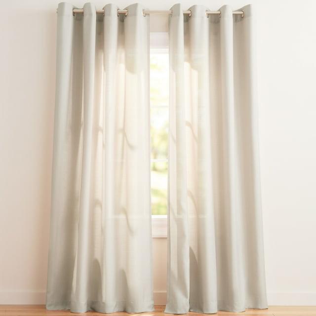 Loha GT Aaliyah Solid Color Semi-Sheer Grommet Curtain Panels