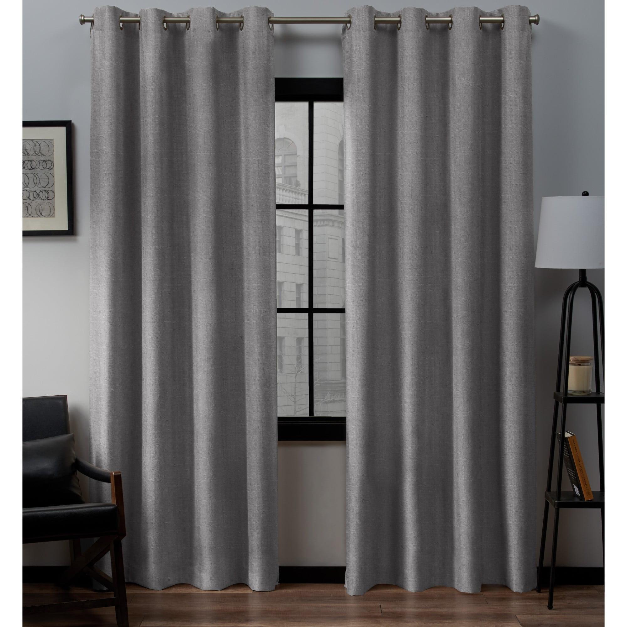Loha GT Aaliyah Solid Color Semi-Sheer Grommet Curtain Panels