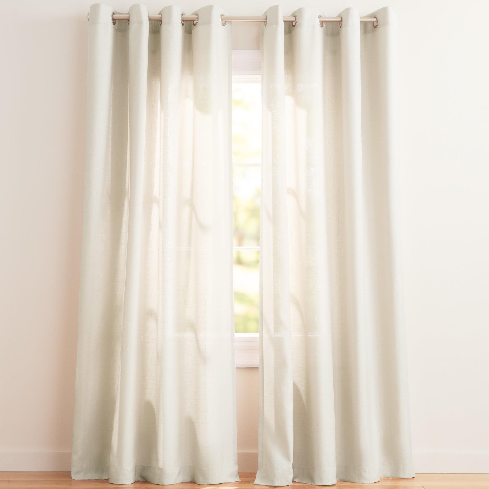 Loha GT Aaliyah Solid Color Semi-Sheer Grommet Curtain Panels
