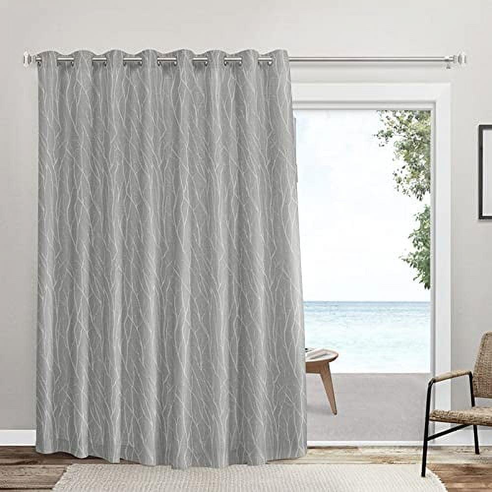 Dove Grey Room-Darkening Grommet Top Curtain Panel