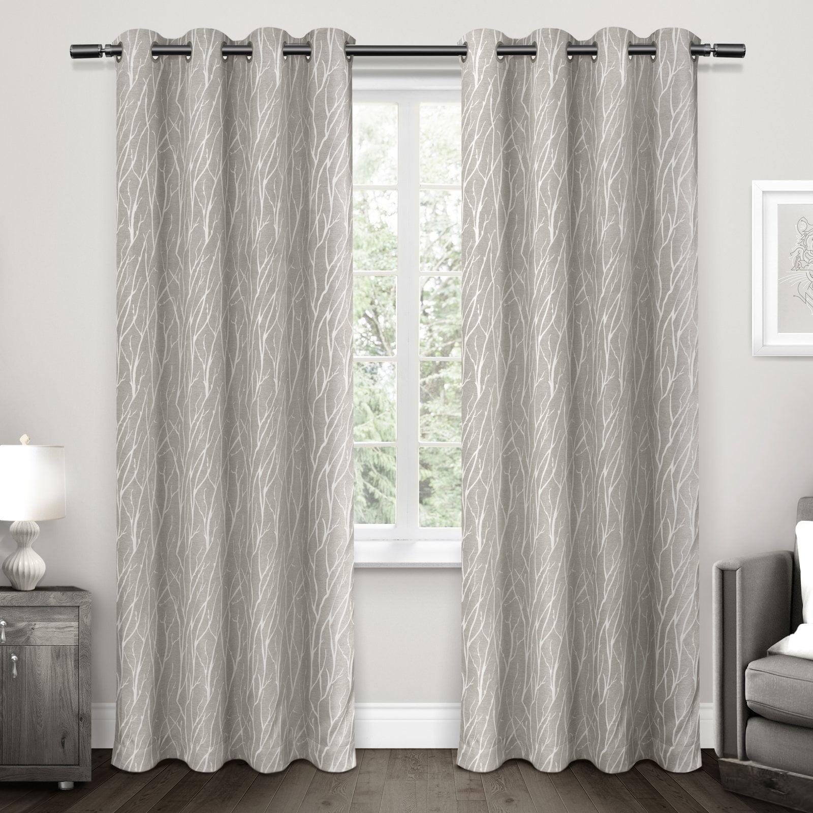 Set Of 2 Forest Hill Woven Blackout Curtain Panels - Exclusive Home