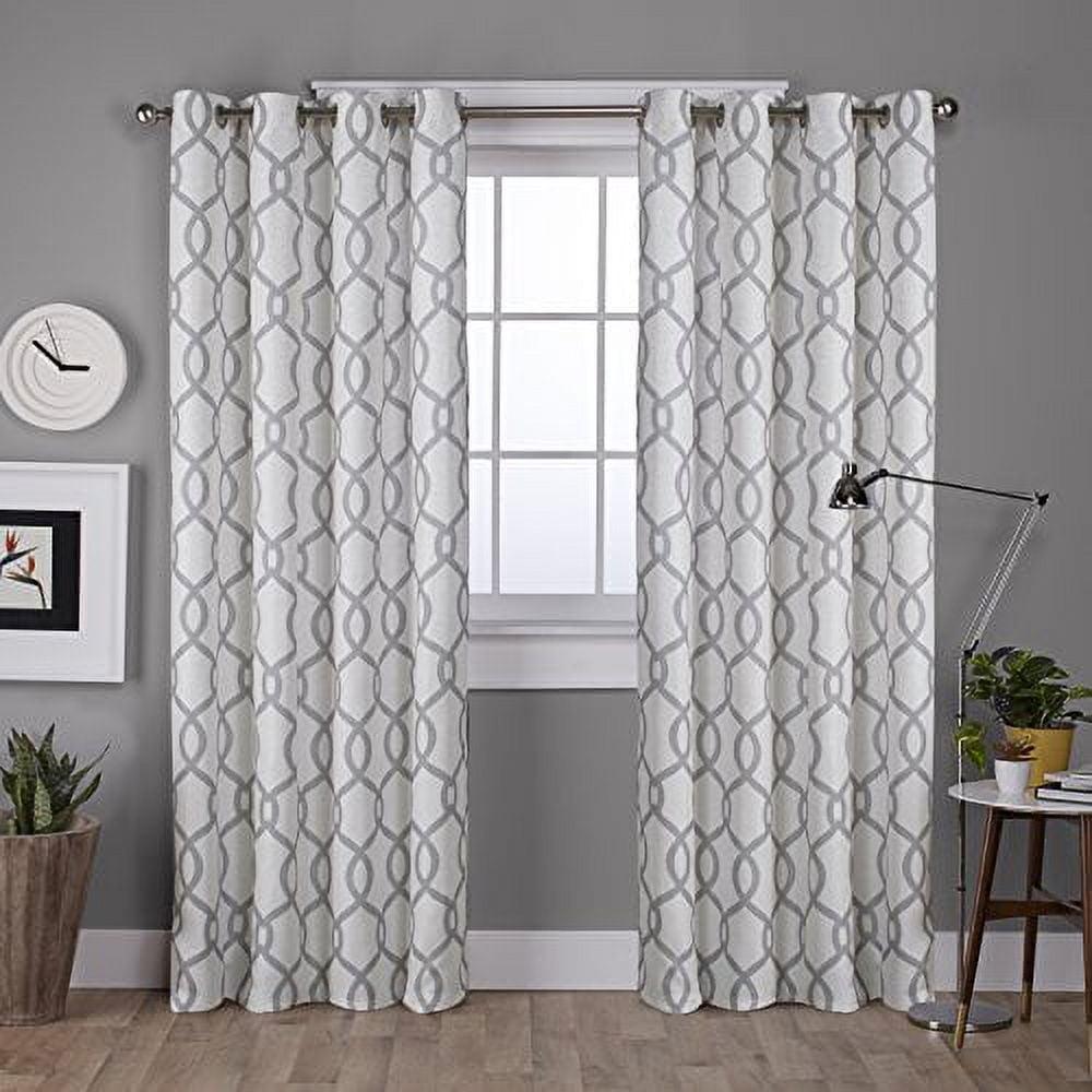 Dove Grey Light Filtering Linen Blend Grommet Curtains