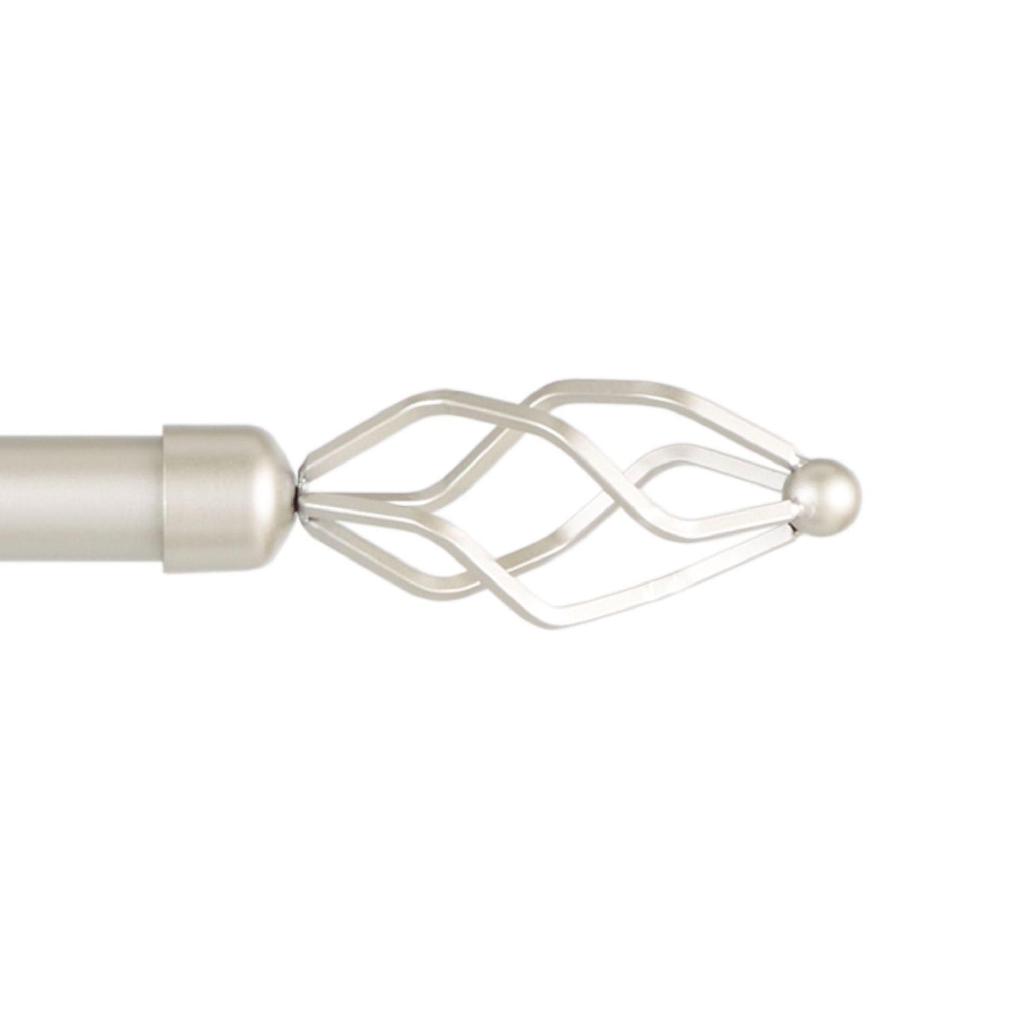 Amalgamated Textiles Exclusive Home Lancelot 1" Window Curtain Rod and Finial Set, Adjustable