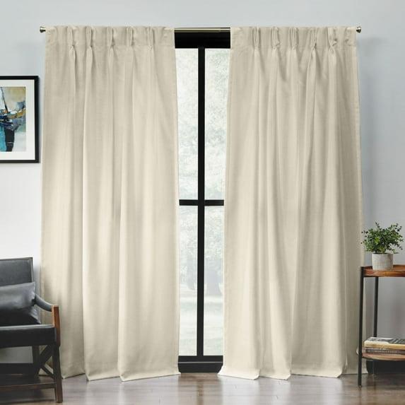 Amalgamated Textiles Loha Synthetic Solid Color Semi-Sheer Pinch Pleat Curtain Panels