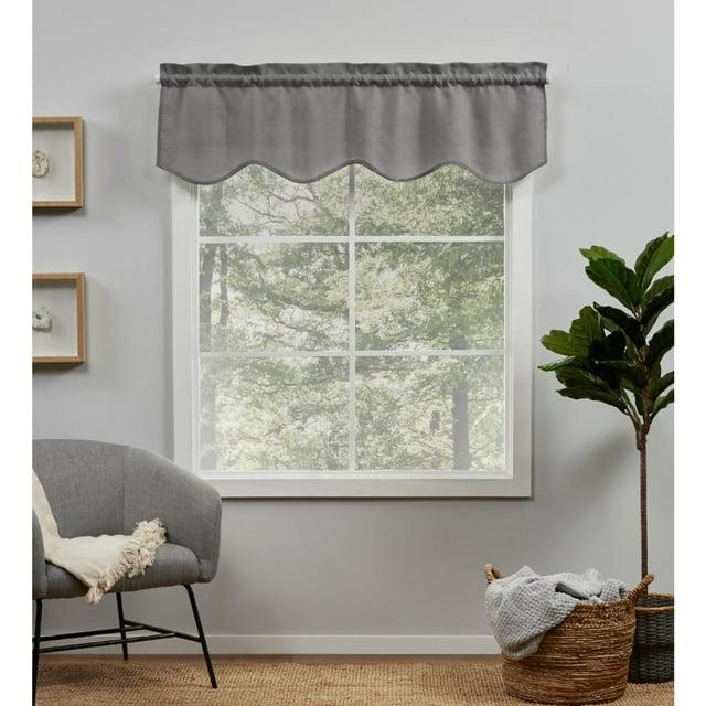 Amalgamated Textiles Exclusive Home Loha Light Filtering Rod Pocket Scalloped Valance