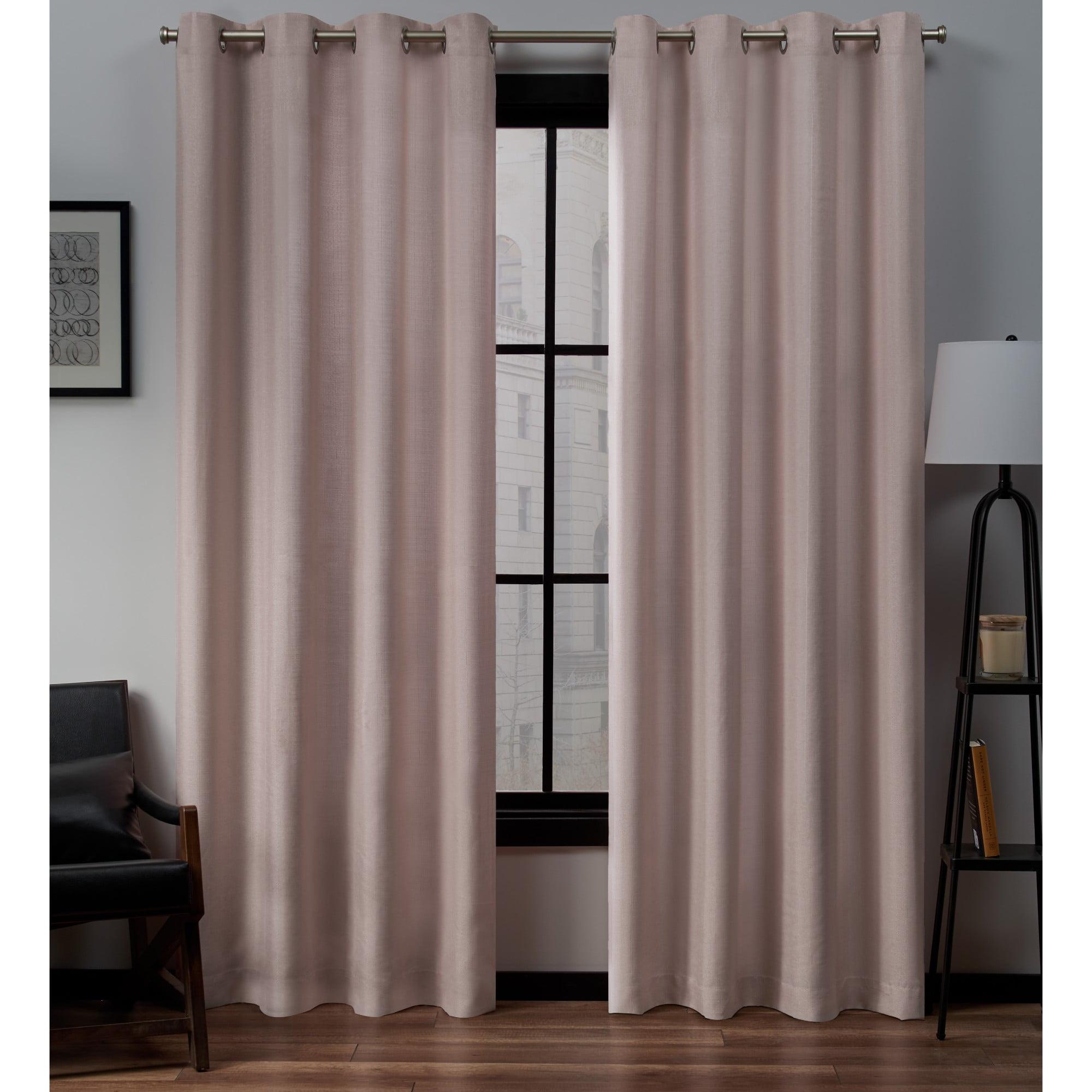 Loha GT Aaliyah Solid Color Semi-Sheer Grommet Curtain Panels