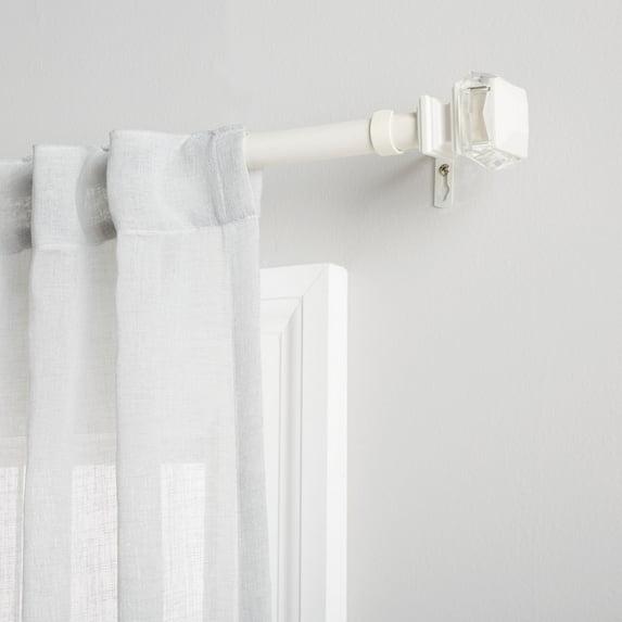 Amalgamated Textiles Iron Adjustable 66'' to 120'' 1'' Single Curtain Rod & Reviews | Wayfair