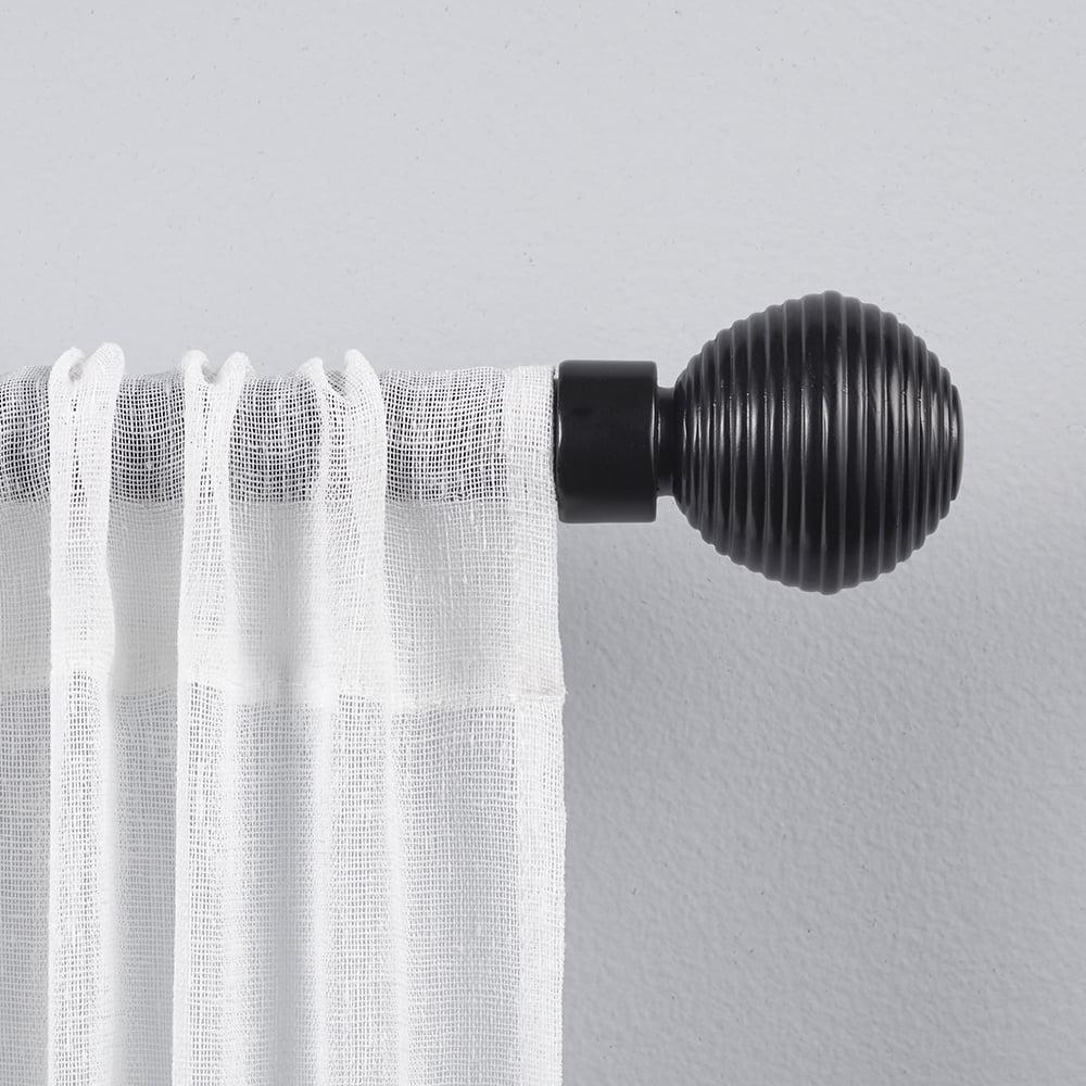 Exclusive Home Modern Layer 1" Curtain Rod and Coordinating Finial Set