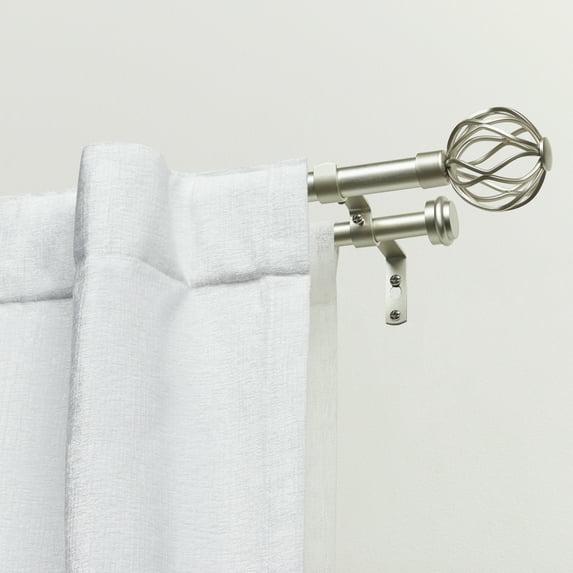 Amalgamated Textiles Ogee Double Window Curtain Rod and Finial Set