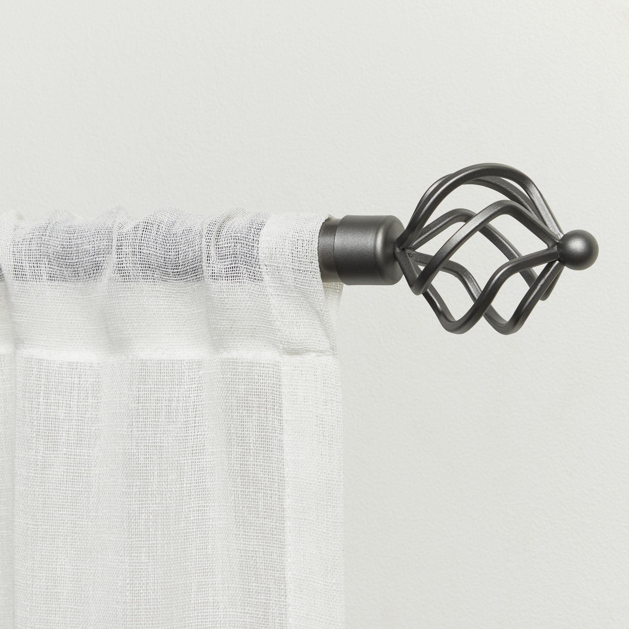 Exclusive Home Exclusive Home Torch Curtain Rod and Coordinating Finial Set, Adjustable