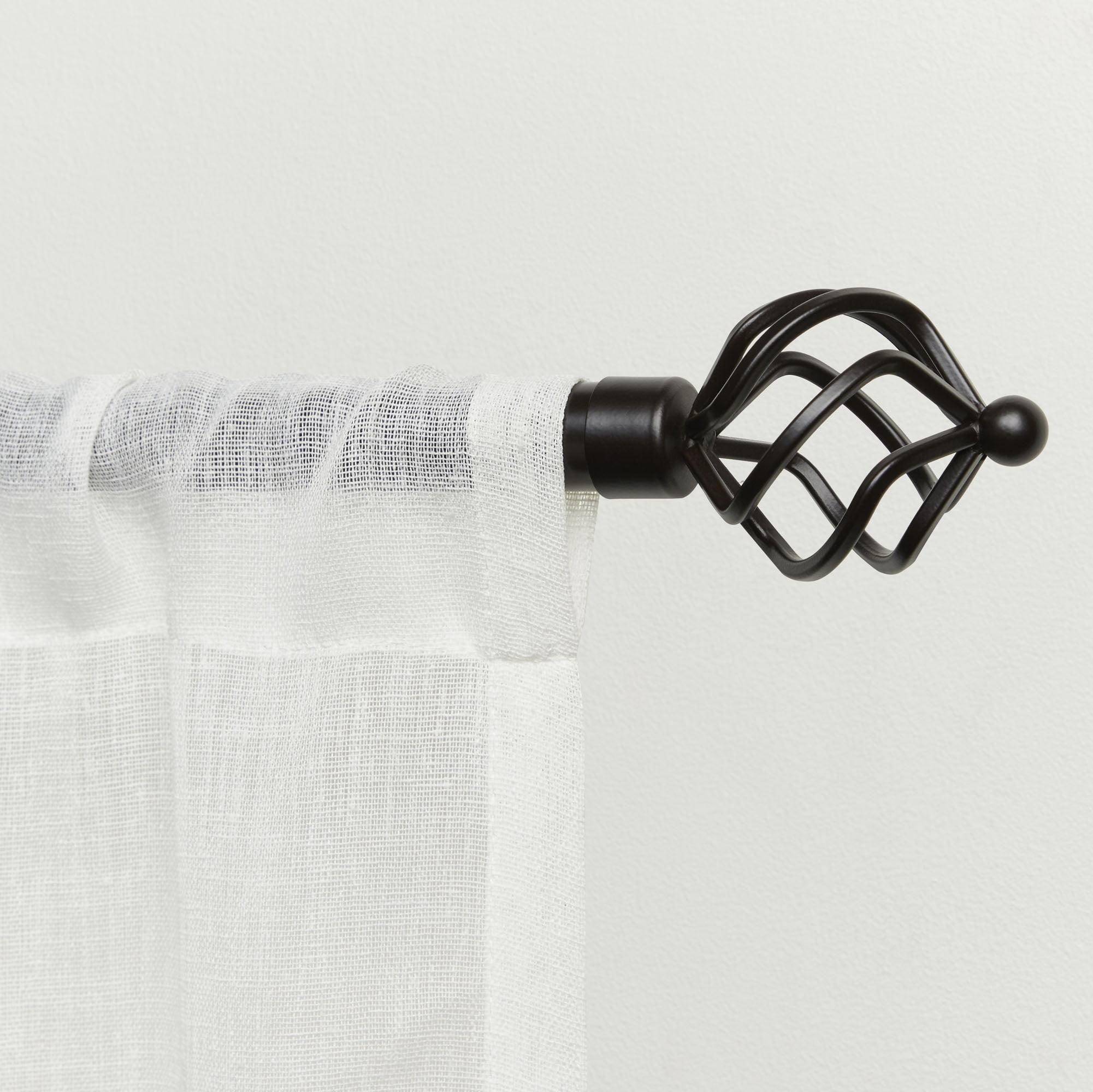 Exclusive Home Exclusive Home Torch Curtain Rod and Coordinating Finial Set, Adjustable