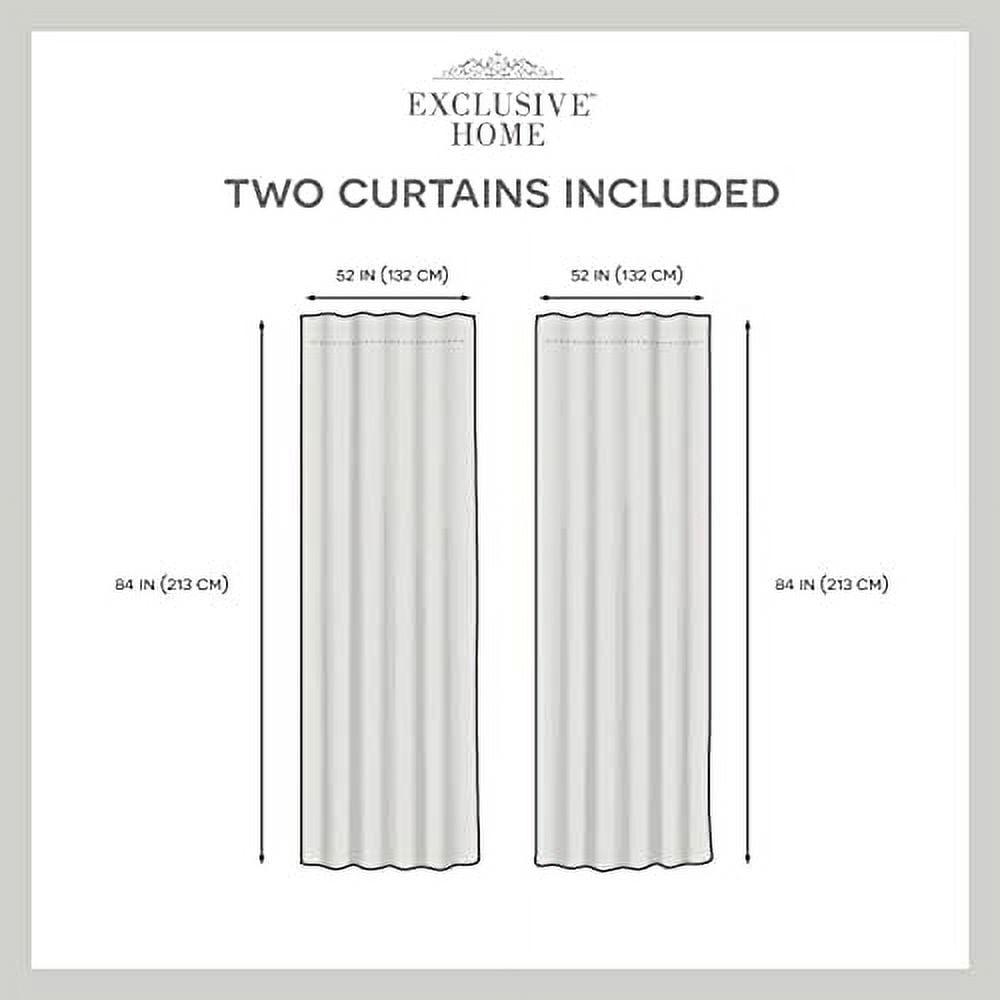 Set of 2 (84"x52") Velvet Heavyweight Hidden Tab Top Curtain Panels Taupe - Exclusive Home: Light Filtering Window Curtains
