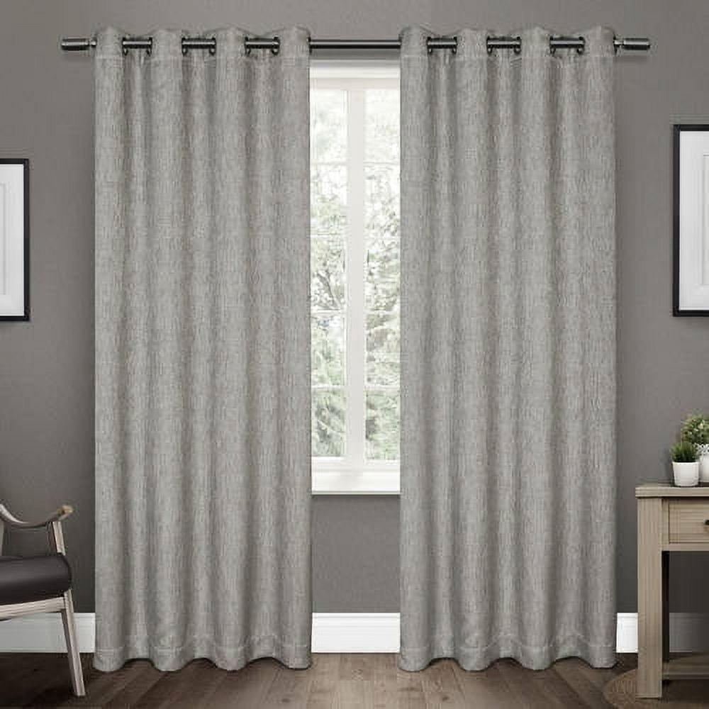 Gray Linen Room Darkening Grommet Curtain Panels 52" x 108"