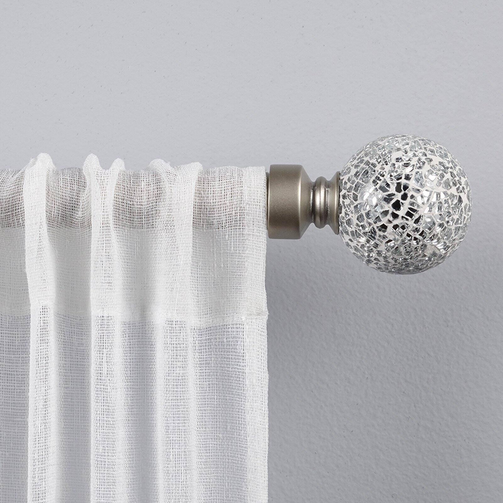 Exclusive Home White Mosaic Curtain Rod