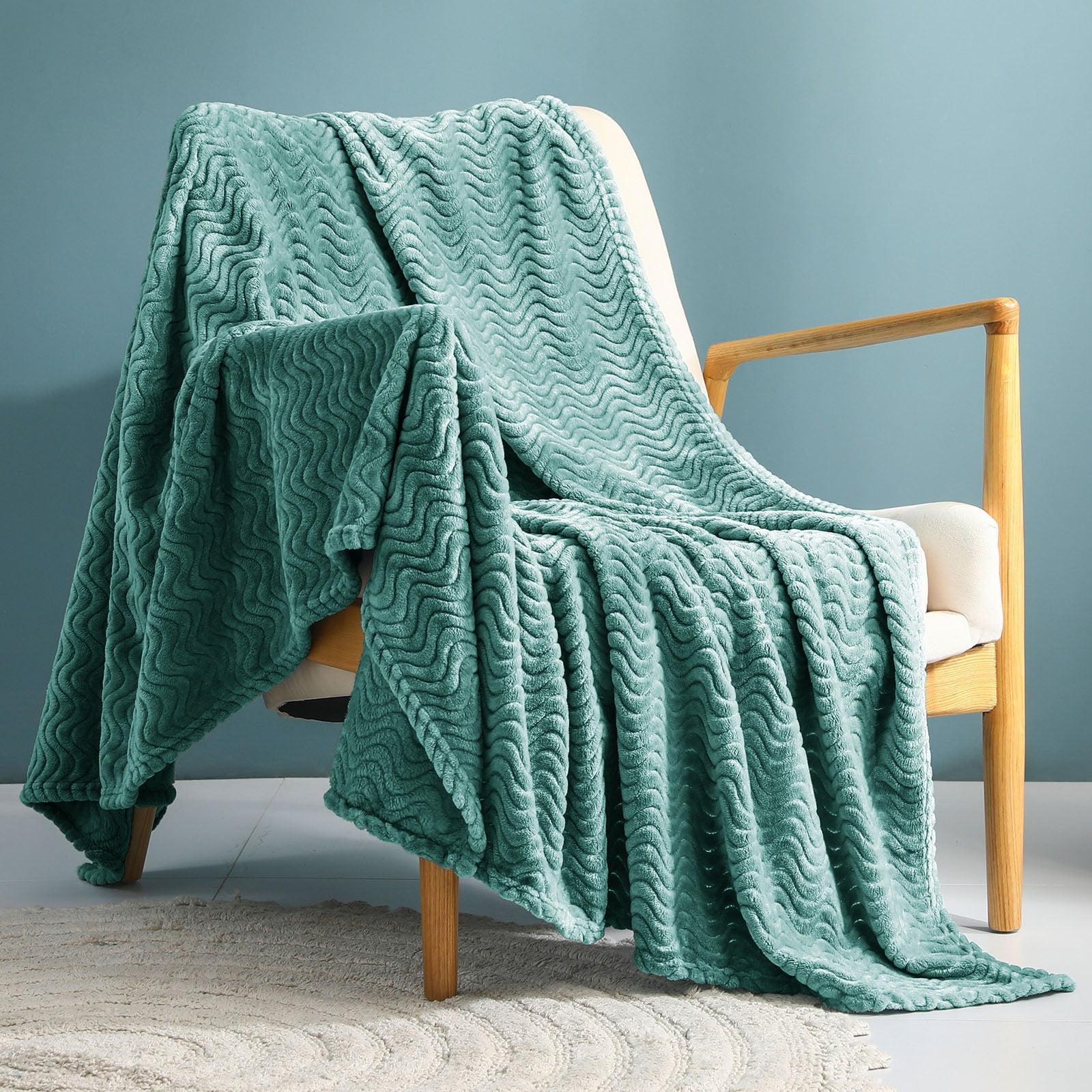 Celadon Reversible Fleece Throw Blanket 50x70 Inch