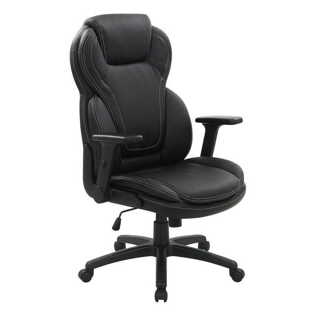 Executive High Back Black Bonded Leather Office Chair
