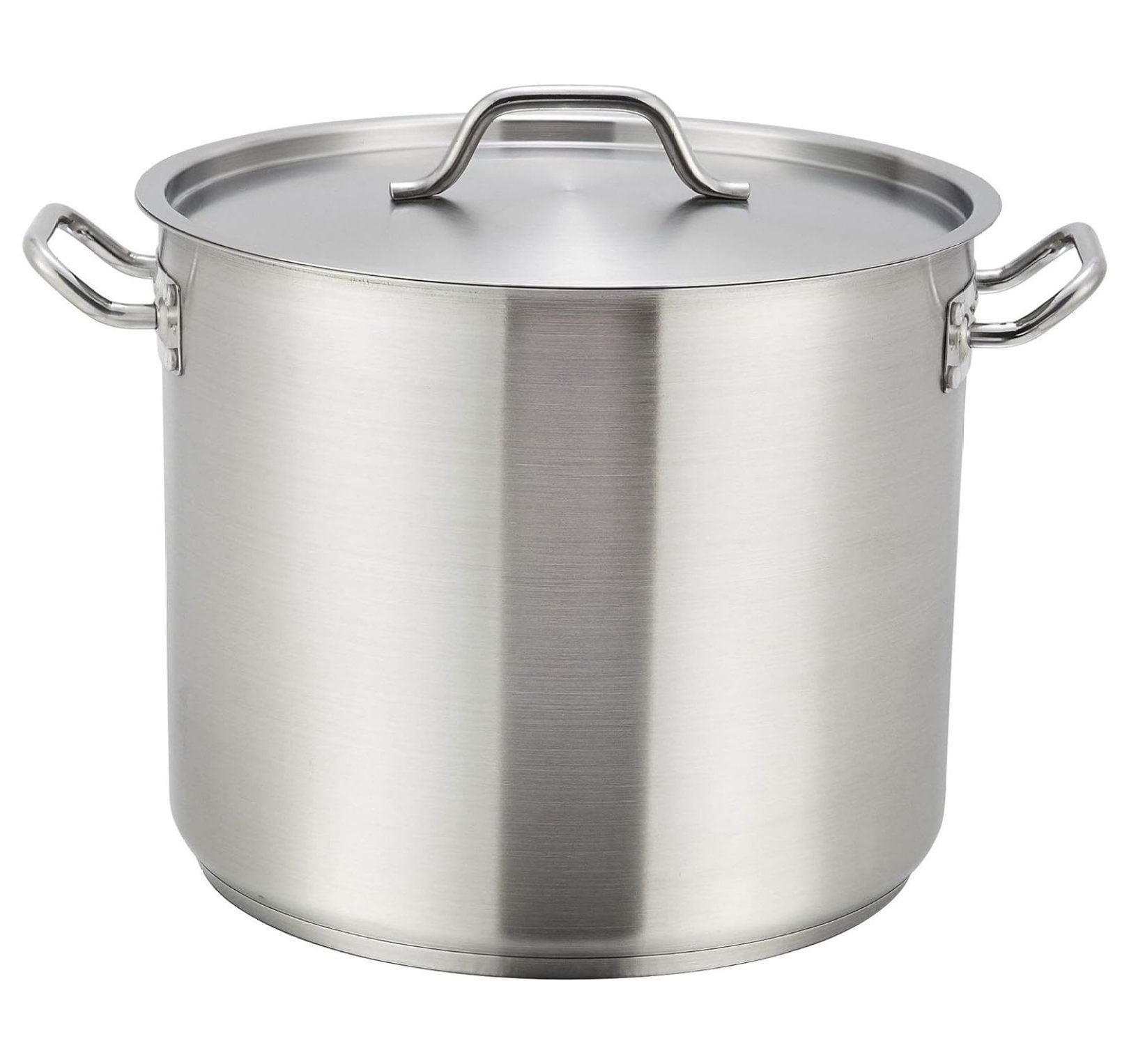 Stainless Steel 32-Qt Stock Pot with Aluminum Core and Cover