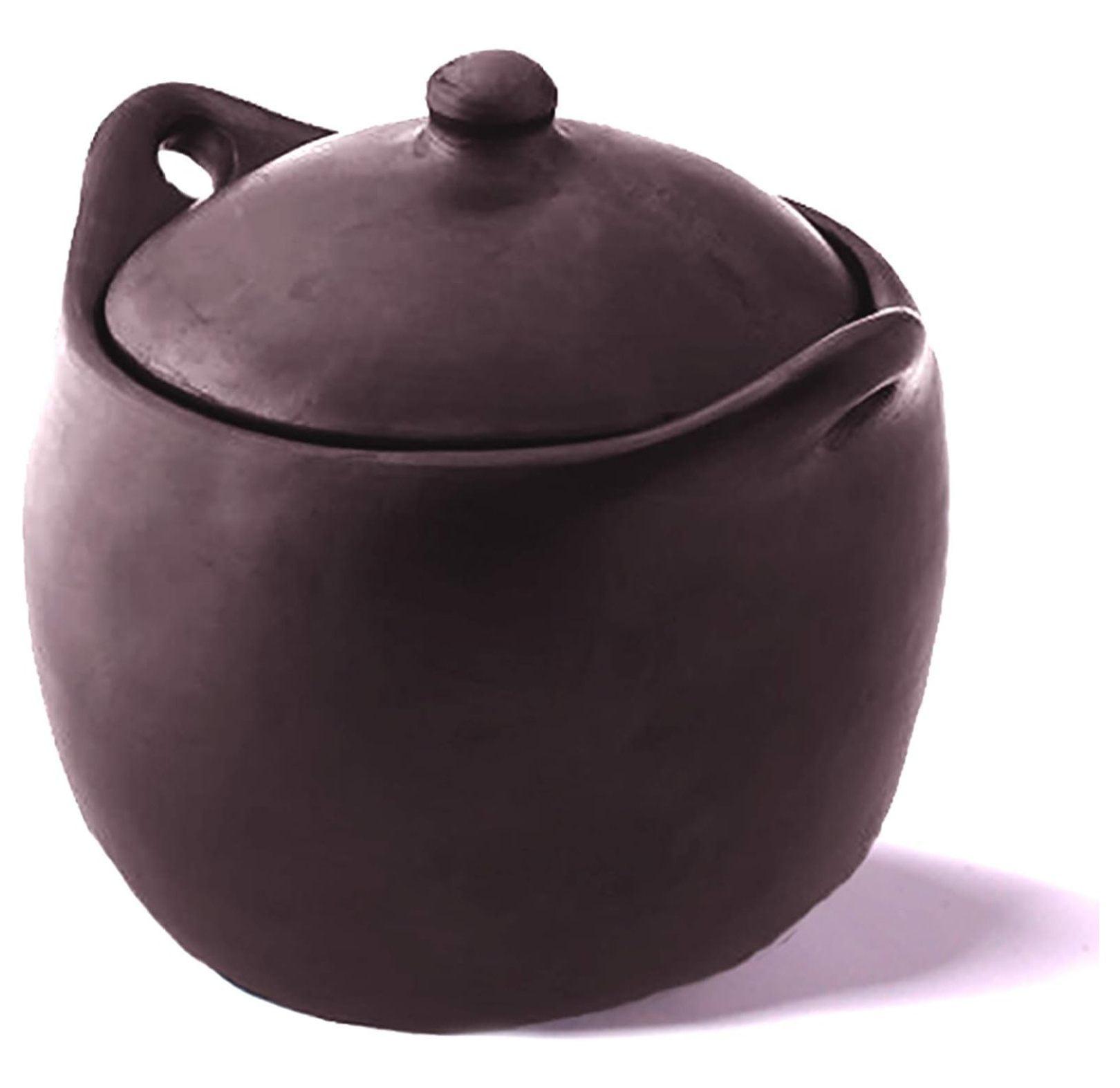 Werqueid, Tall Chamba Clay Stew Pot, 4 Quarts