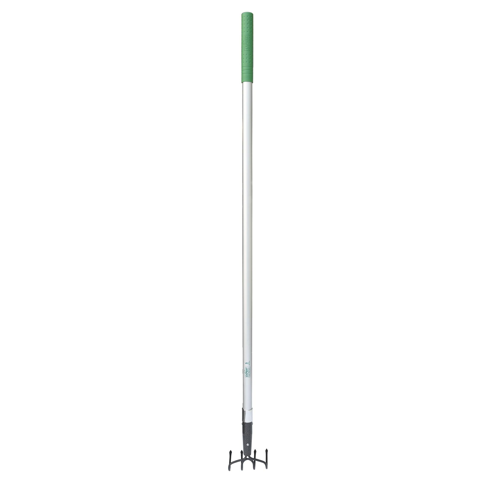 Expert Gardener Fiberglass Long Handle 4-Tine Cultivator with Comfort End Grip