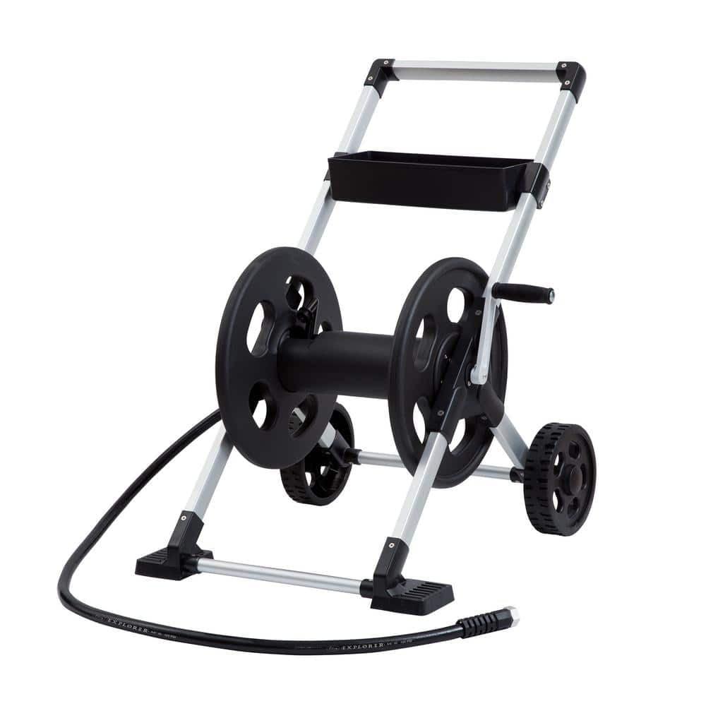 Explorer Aluminum and Resin 2-Wheel Hose Storage Cart