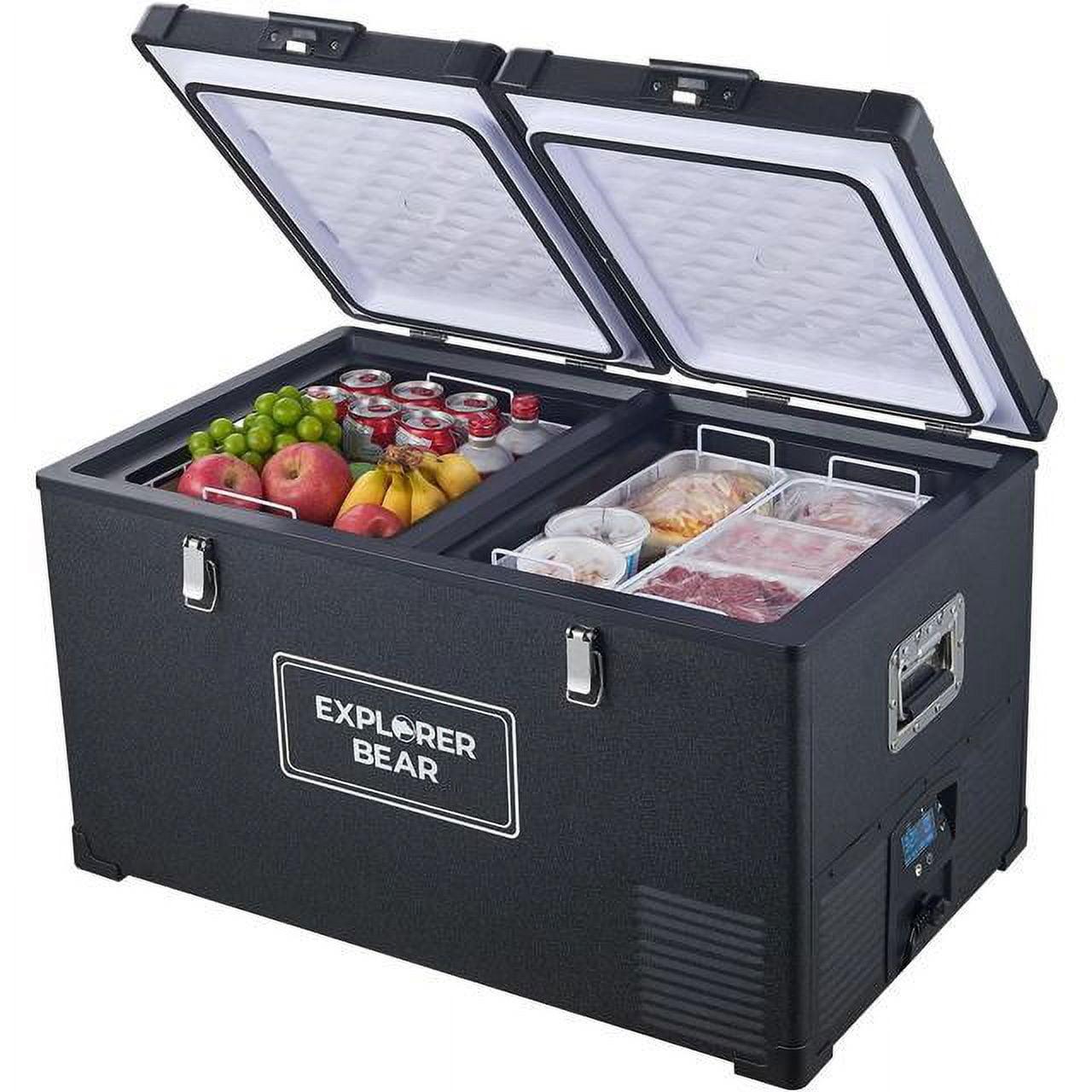 Explorer Bear 75L Black Dual Zone Electric Cooler