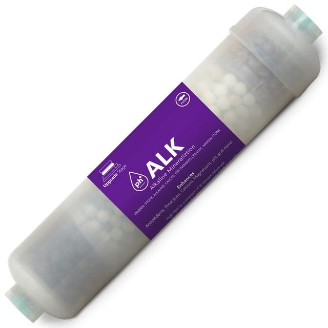 Express Water – Alkaline Filter – Mineral, Antioxidant, pH + Water Filter Replacement – 10 inch Inline Quick Connect Filter – Under Sink and Reverse Osmosis System