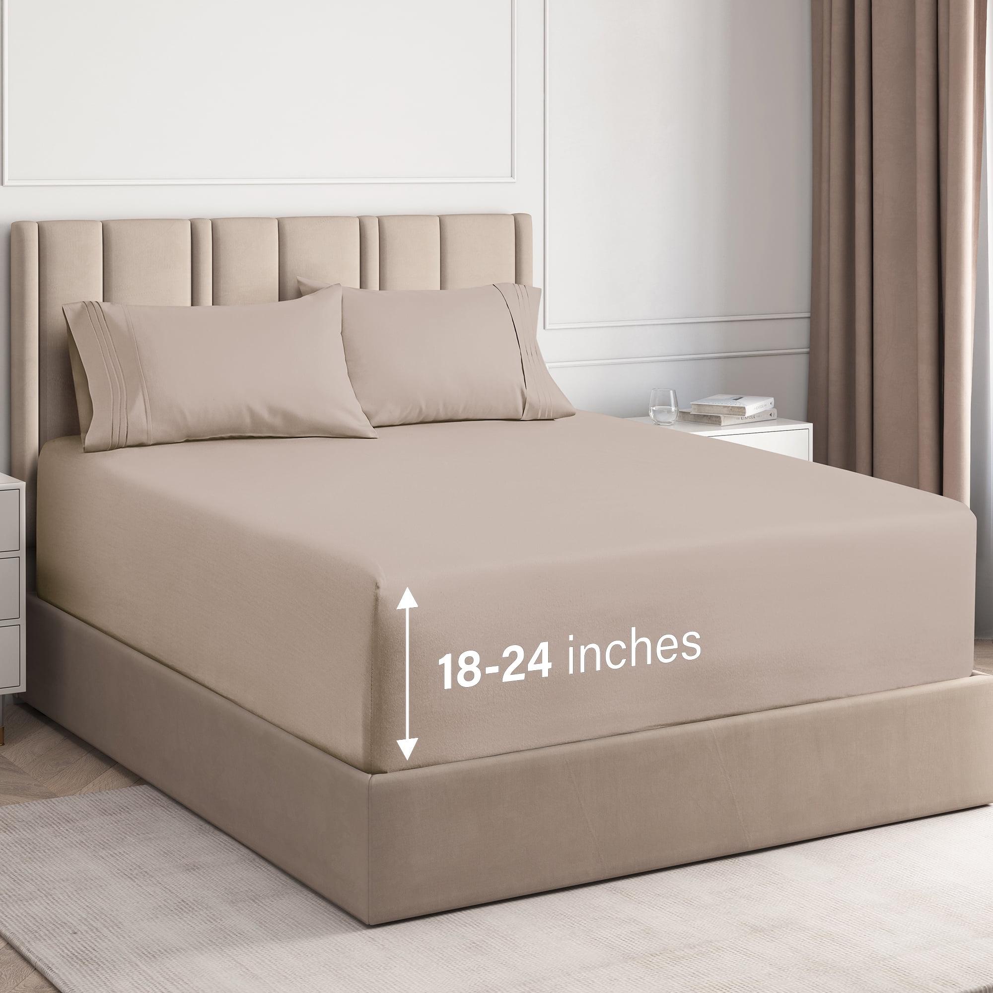 CGK Linens Extra Deep Pocket luxury Sheet Set - Solid Ultra Soft & Cooling Sheet Sets