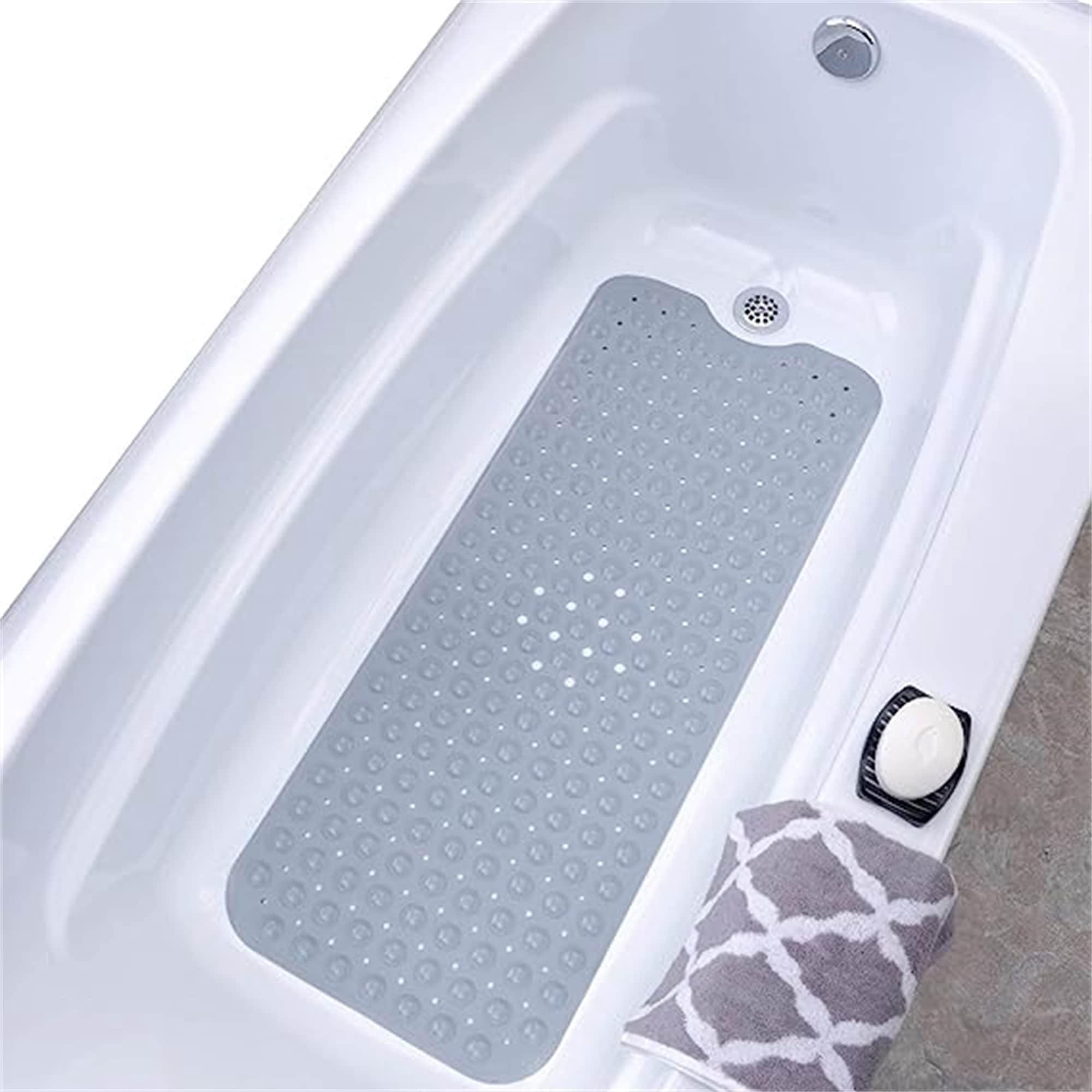 Extra long bathtub mat Gray - 39 x 16