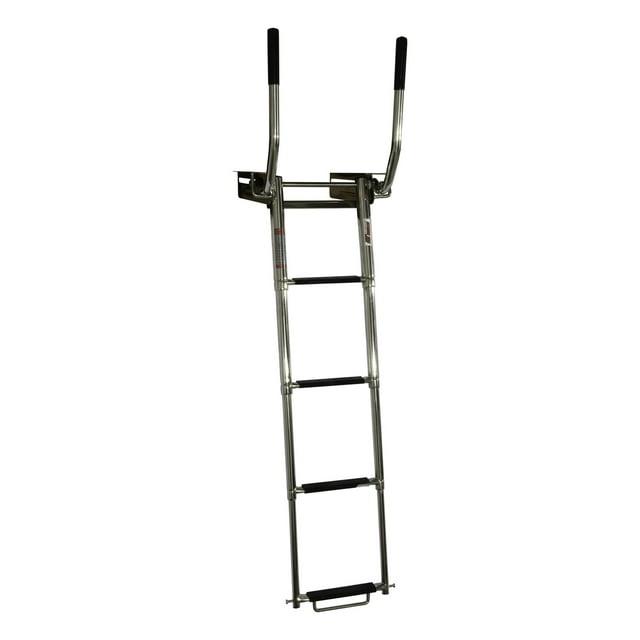 Extreme Max 3006.8804 Undermount Telescoping Pontoon, Dock, and Swim Raft Ladder with Hidden Handle and Rubber Grips - 4-Step