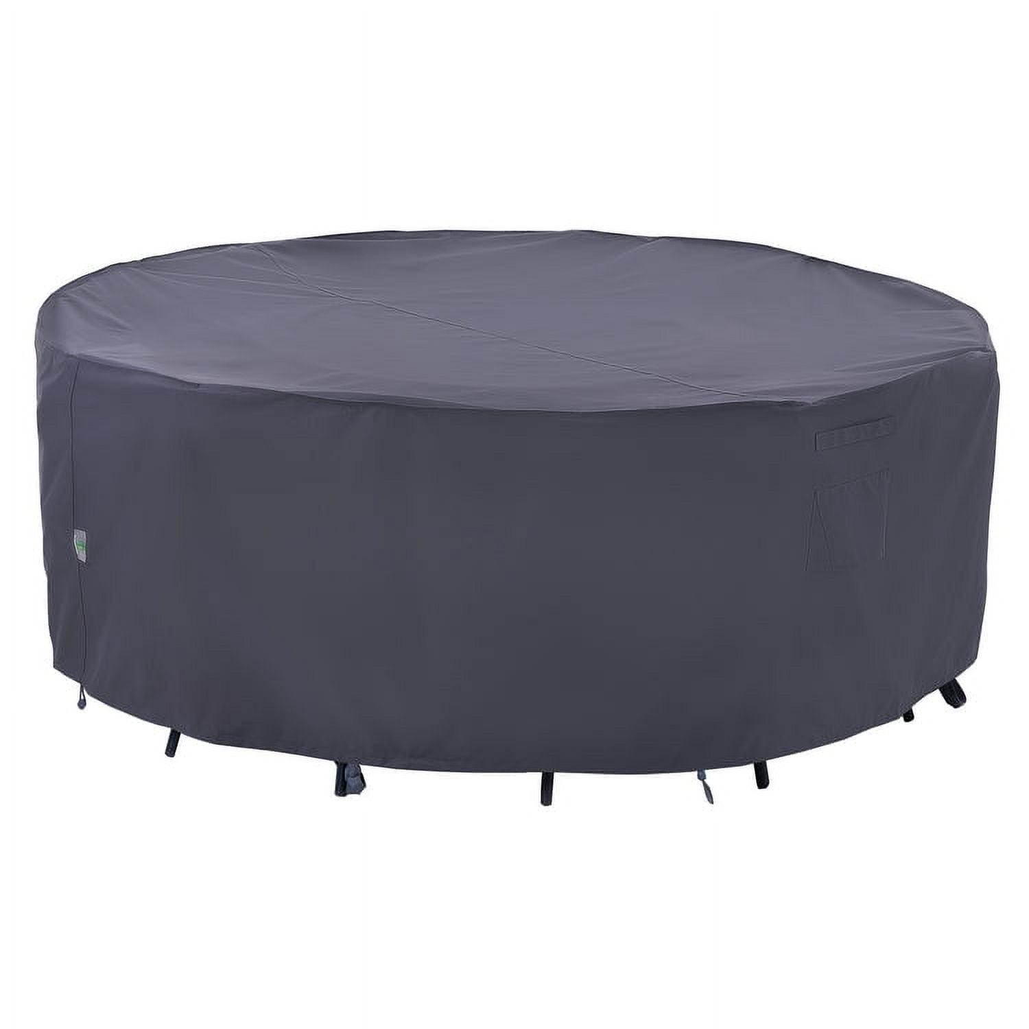 F&J Outdoors Premium Waterproof Outdoor Patio Round Table Cover: Latest Rip-Stop Fabric, 3-Year Warranty