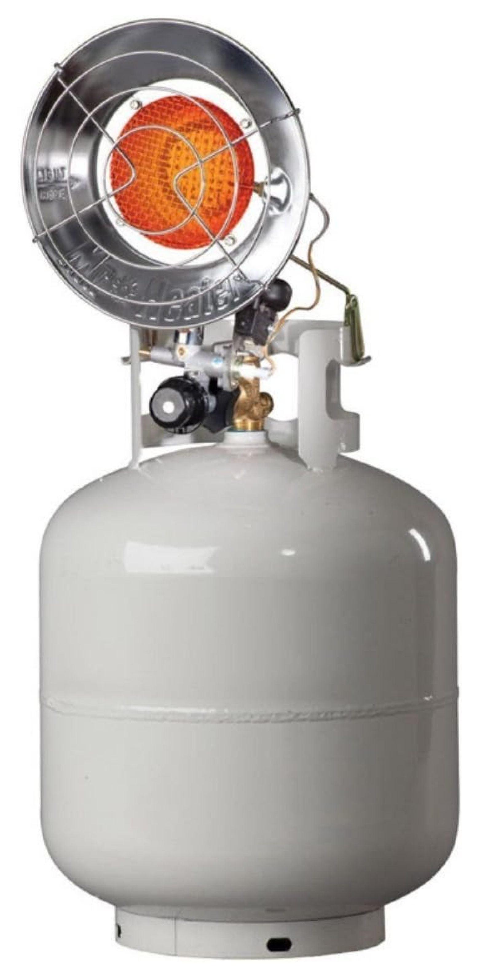 Gray Stainless Steel Propane Tank Top Heater with Emergency Shut Off