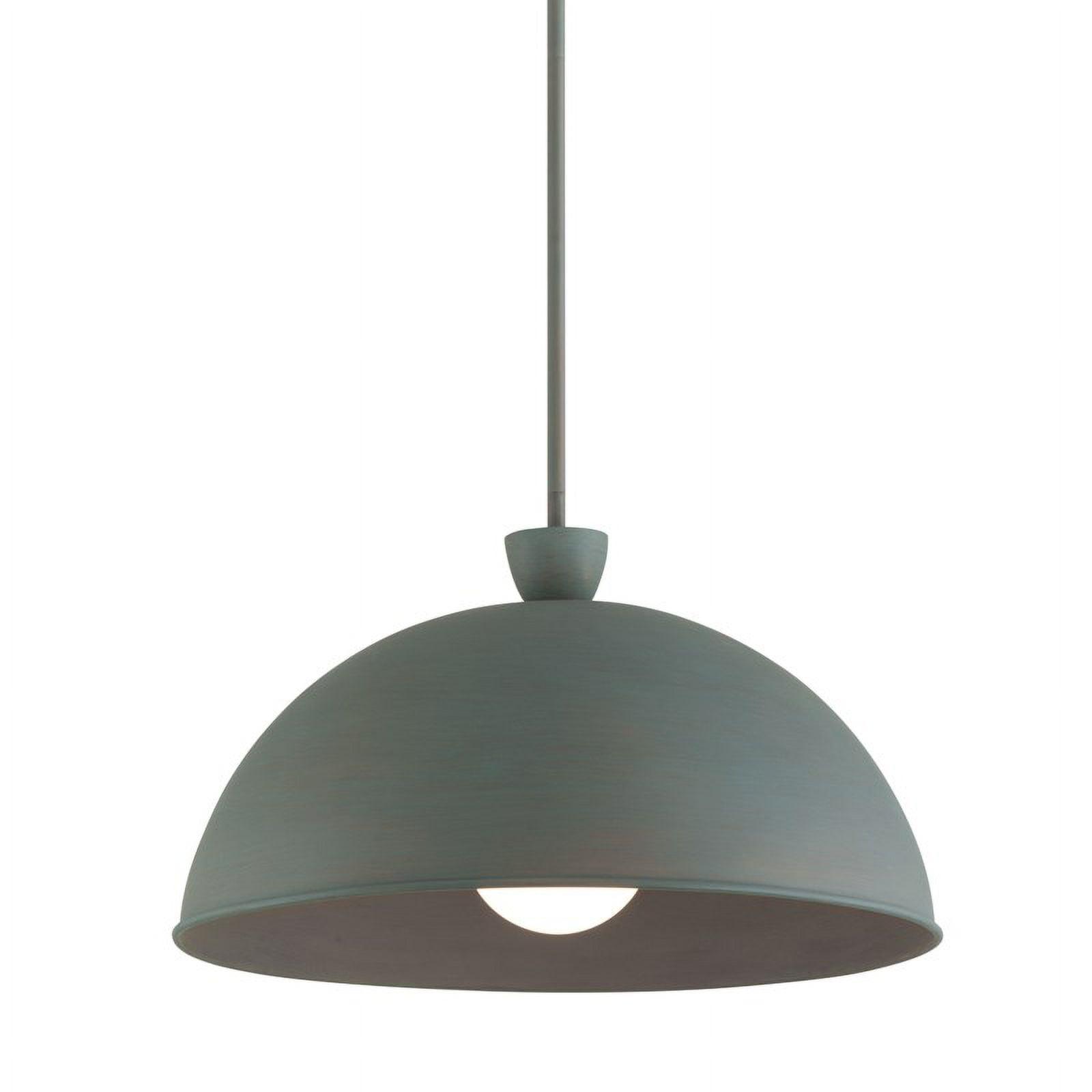 Verdigris Aluminum Dome Pendant Light - Large, Indoor/Outdoor