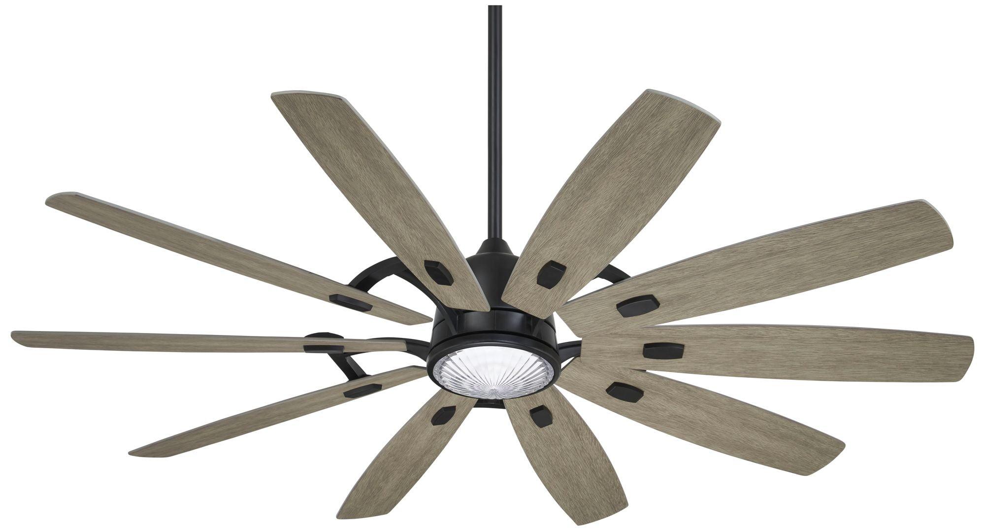 65" 10 - Blade LED Standard Ceiling Fan with Remote Control and Light Kit Included