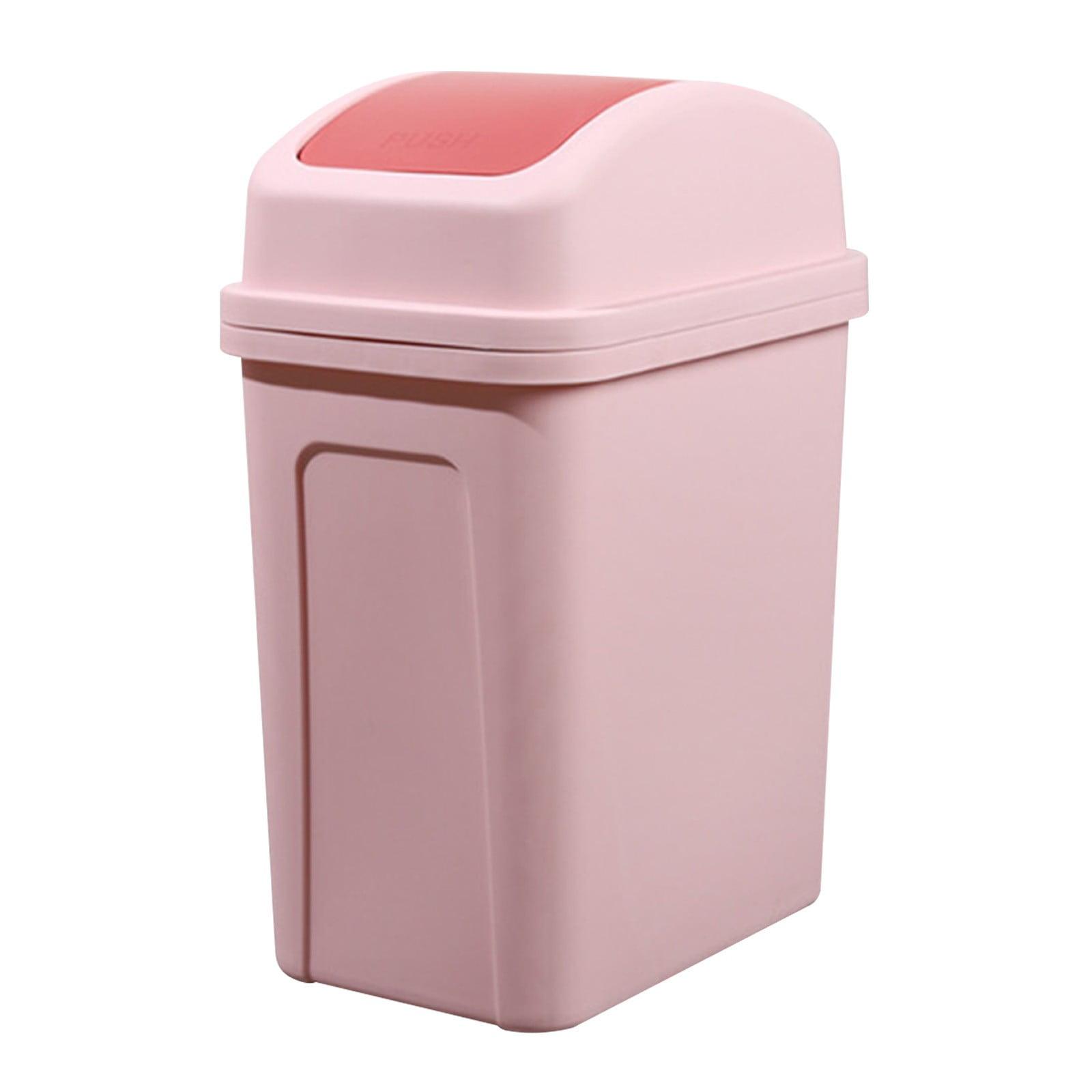 FANCHANGK Clearance Rubbish Bags Bathroom Trash Can with Lid 5.5 Plastic Garbage Can with Lid Waste Basket Trash Garbage Dog Proof Trash Can for Bathroom Kitchen Living Room Bedroom