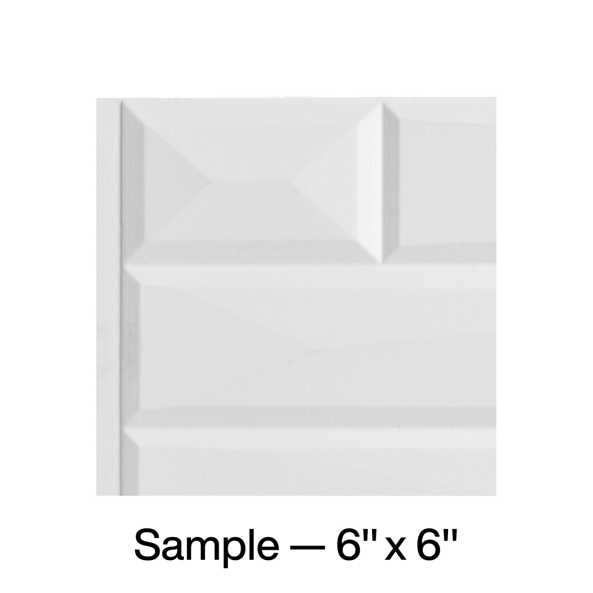 Matte White 6x6 Fasade Vinyl Backsplash Panel Sample